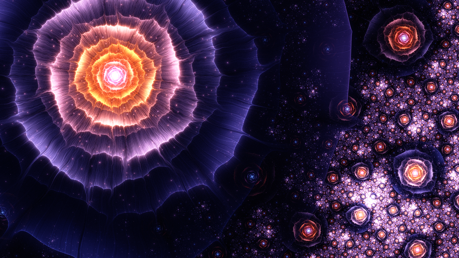 General 1920x1080 digital art fractal colorful abstract