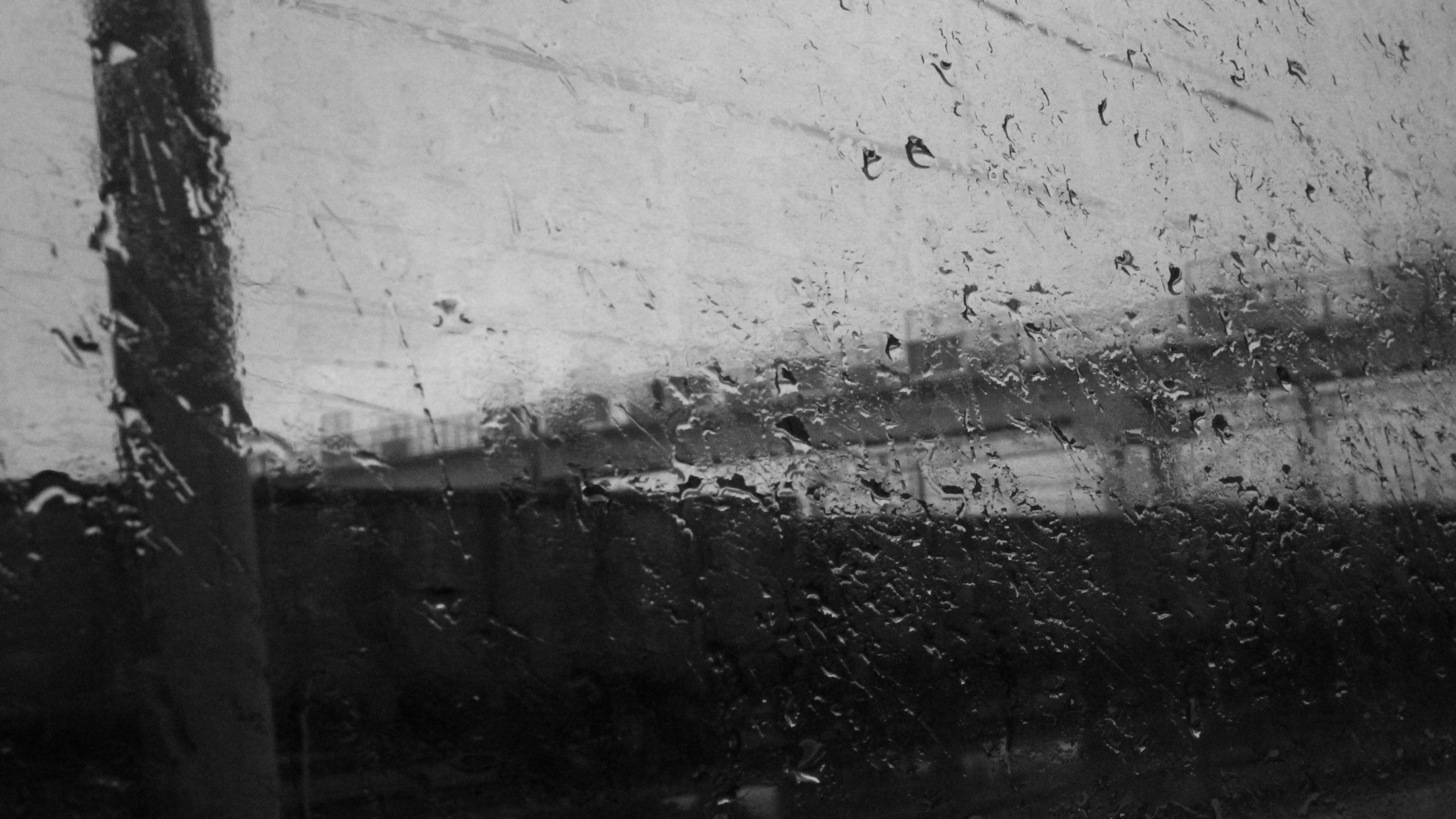 General 2666x1500 rain window monochrome water drops