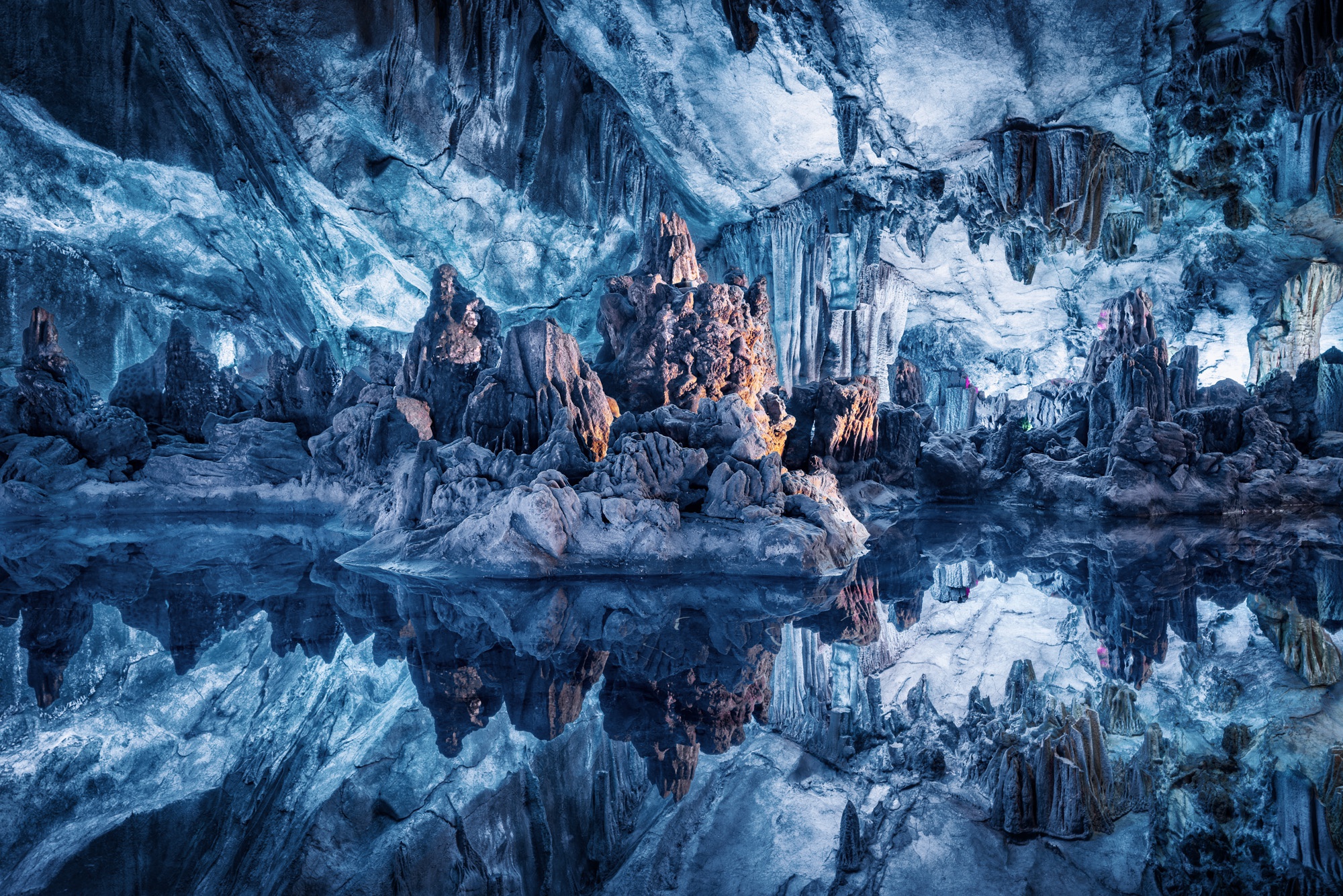 General 2000x1334 cave blue water nature reflection
