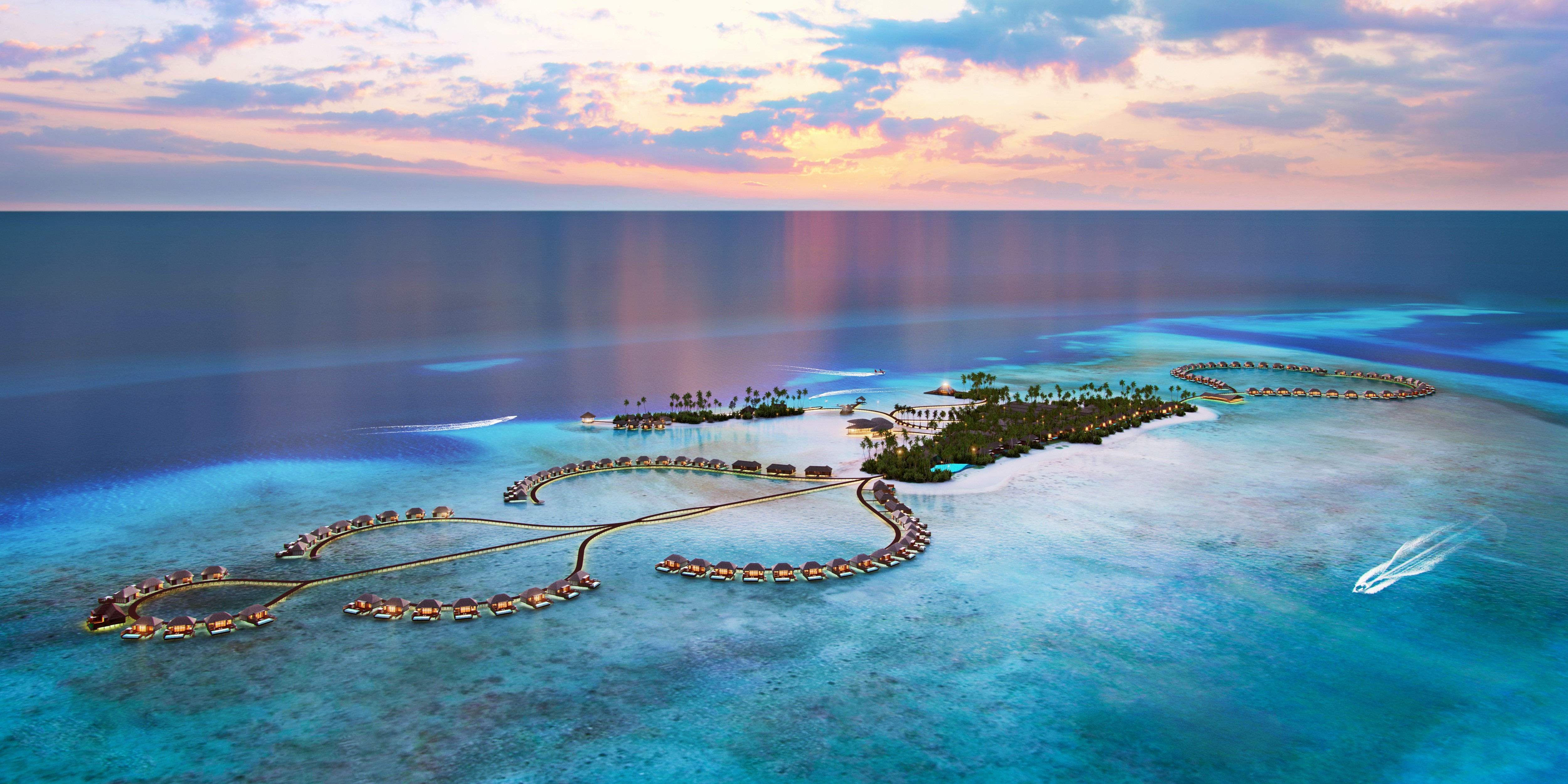 General 5000x2500 Maldives photography sea sky horizon water resort aerial view