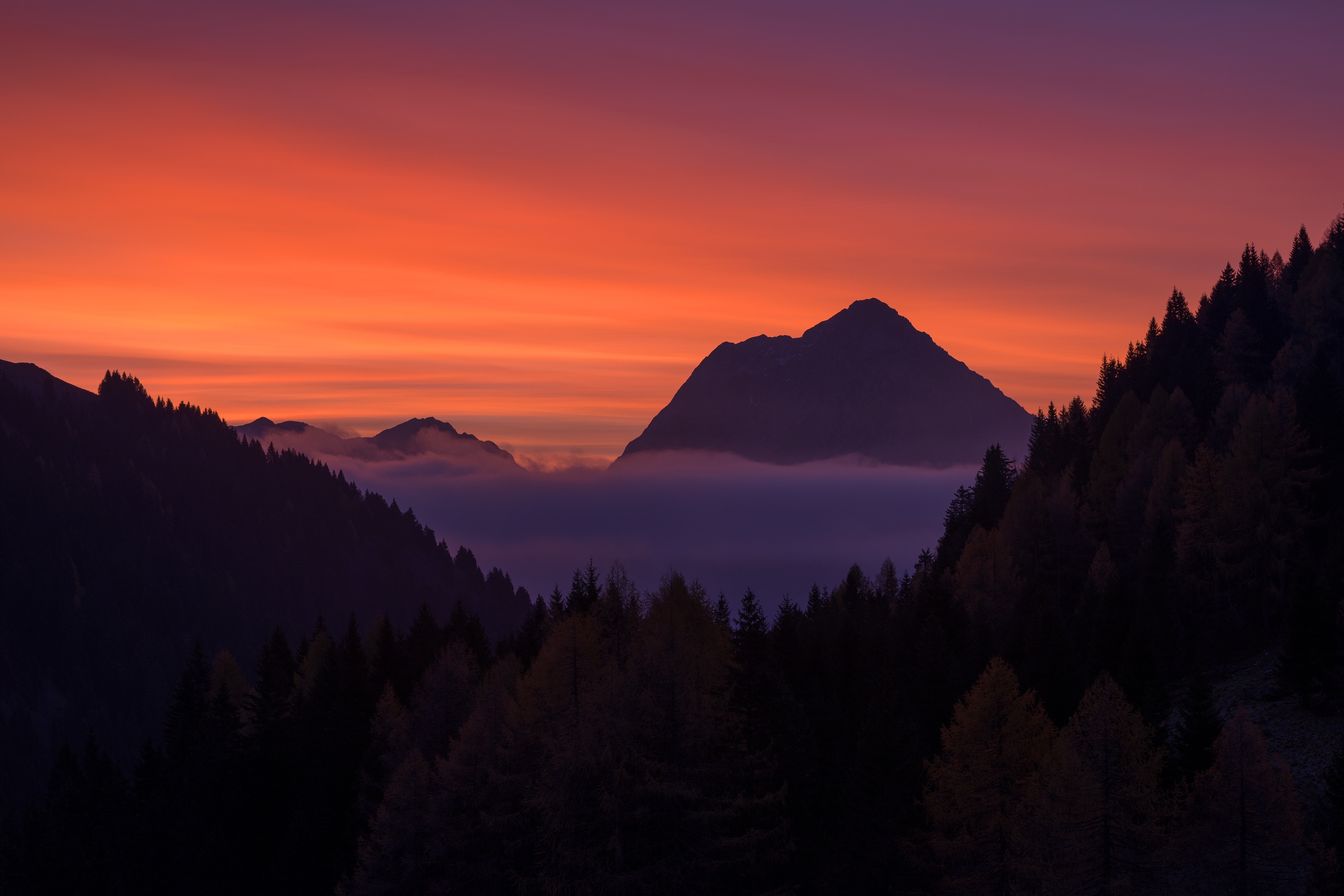 General 4000x2667 nature trees sunset mountains