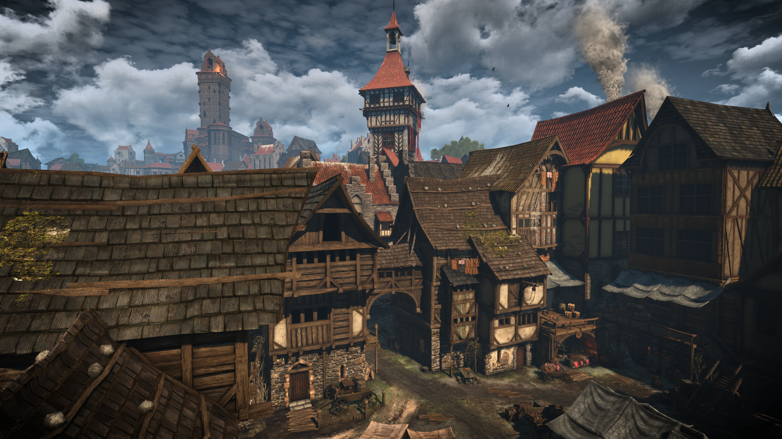 General 2560x1440 The Witcher 3: Wild Hunt Novigrad video games The Witcher fantasy town fantasy city