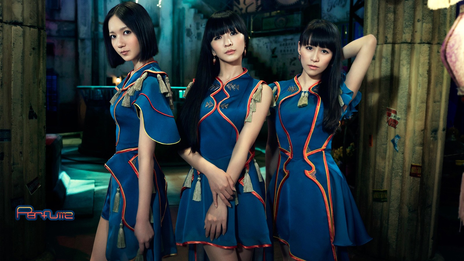 People 1600x900 Perfume (Band) costumes J-pop women Asian women trio music looking at viewer black hair Japanese women
