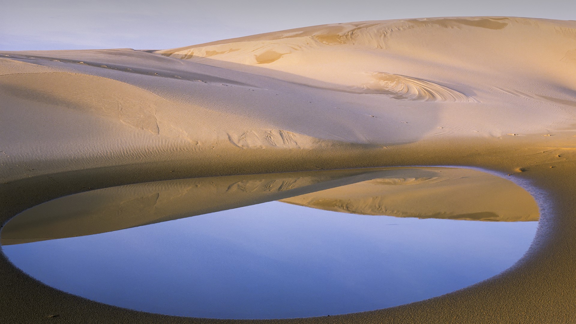 General 1920x1080 landscape desert nature water reflection pond oasis sand