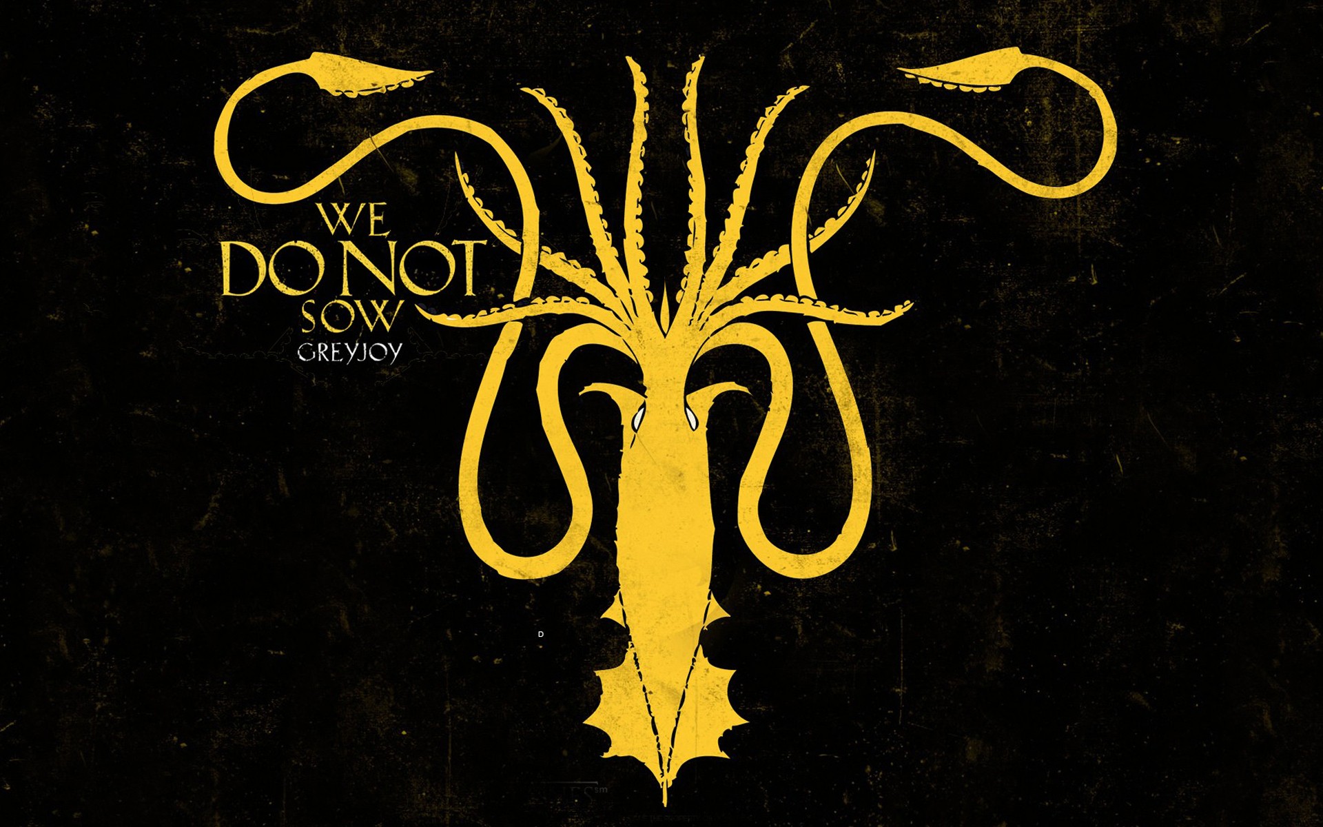 General 1920x1200 simple background octopus Game of Thrones House Greyjoy squids yellow grunge TV series