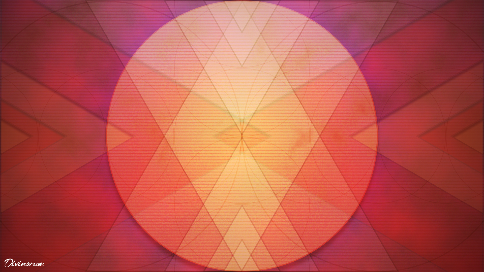 General 1920x1080 geometry abstract triangle circle red colorful symmetry