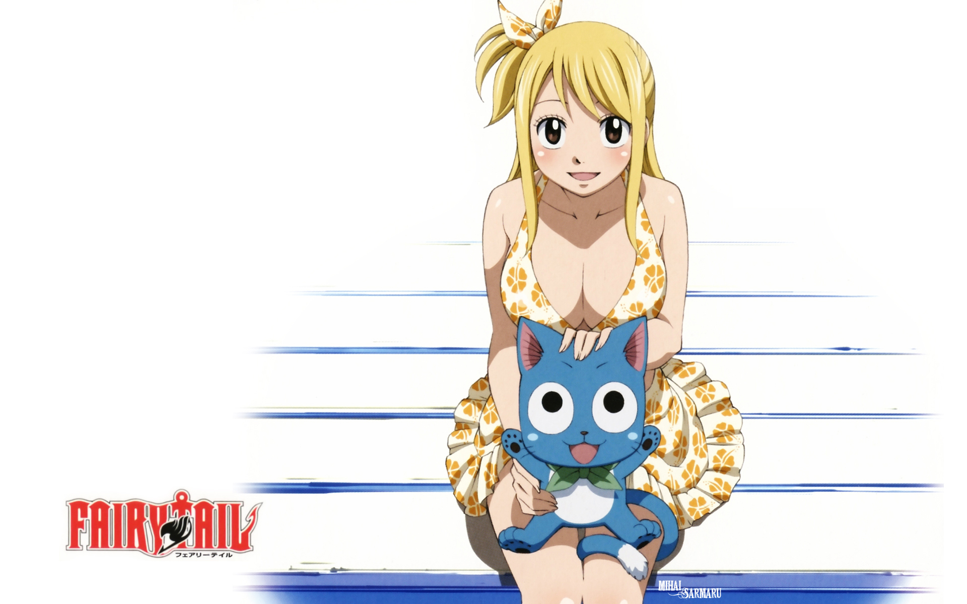 Anime 1920x1200 Fairy Tail anime big boobs blonde cleavage anime girls Heartfilia Lucy 