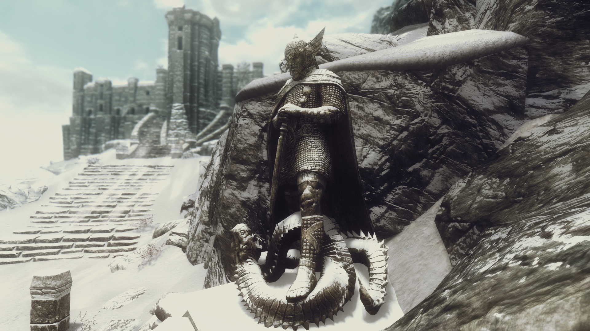 General 1920x1080 video games The Elder Scrolls V: Skyrim RPG screen shot Bethesda Softworks statue