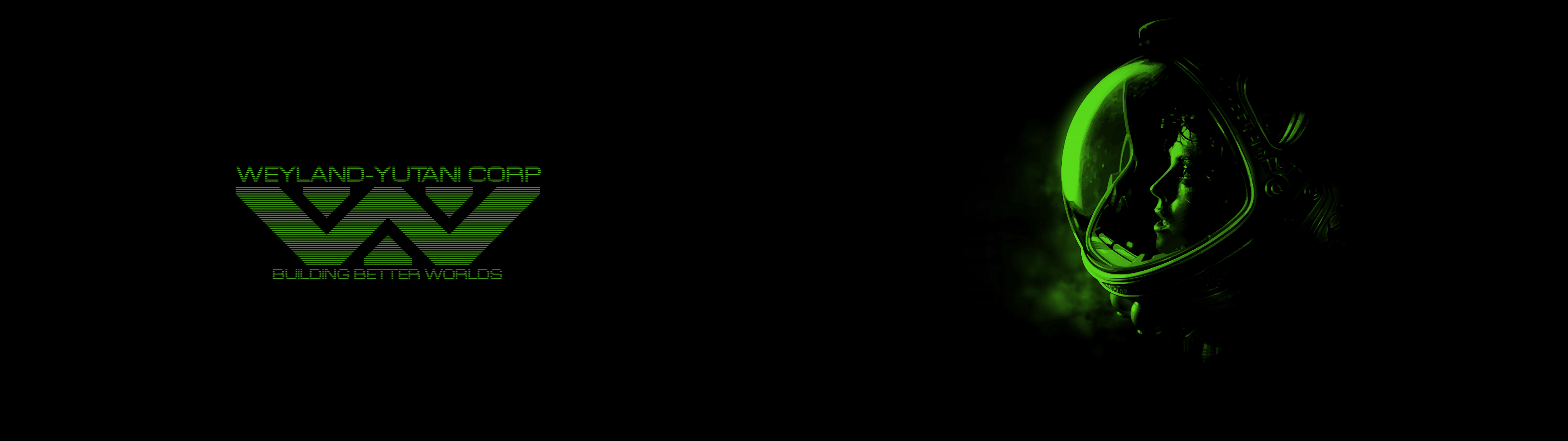 General 3840x1080 Alien (movie) Ellen Ripley Weyland-Yutani Corporation Xenomorph movies Alien (Creature) Sigourney Weaver science fiction horror logo simple background black background science fiction women