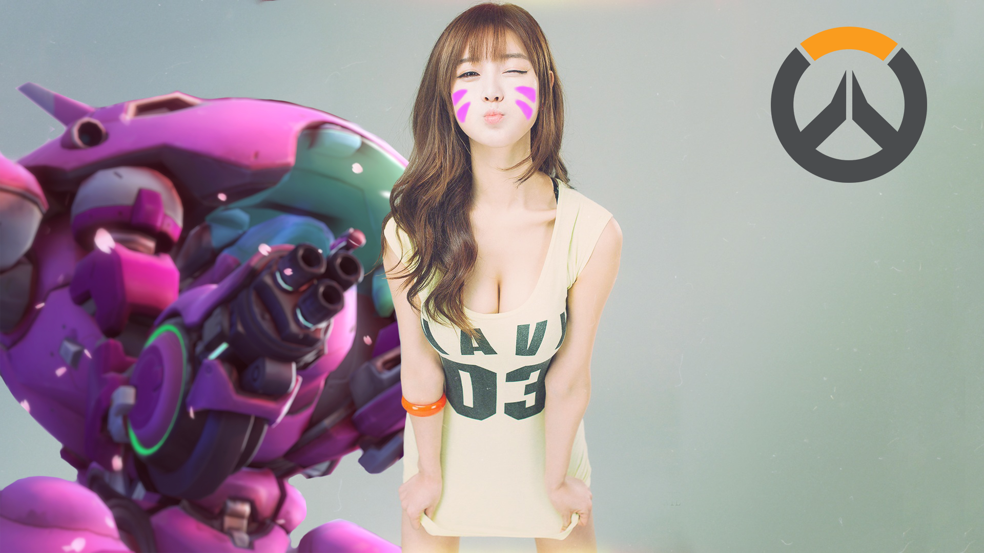 People 1920x1080 D.Va (Overwatch) Overwatch women cosplay Asian Choi Seul GI photo manipulation video game characters