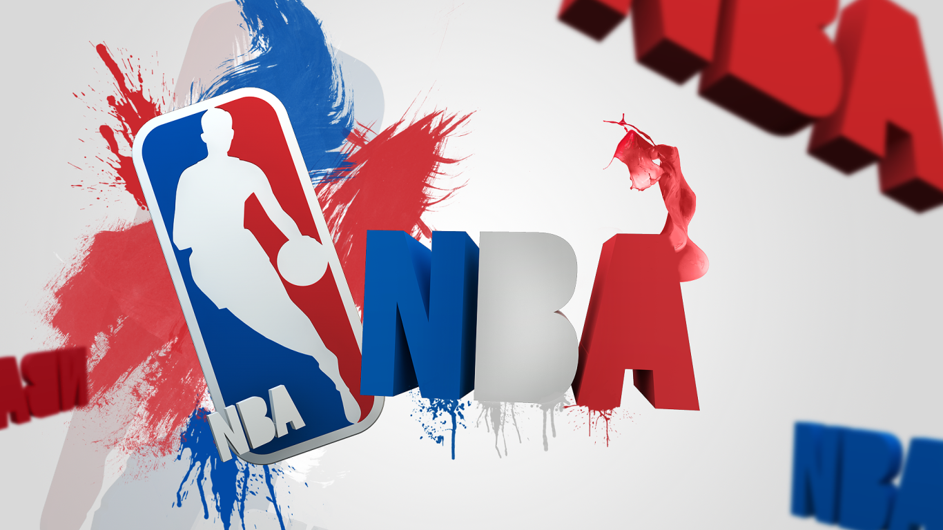 General 1366x768 basketball sport NBA logo simple background digital art
