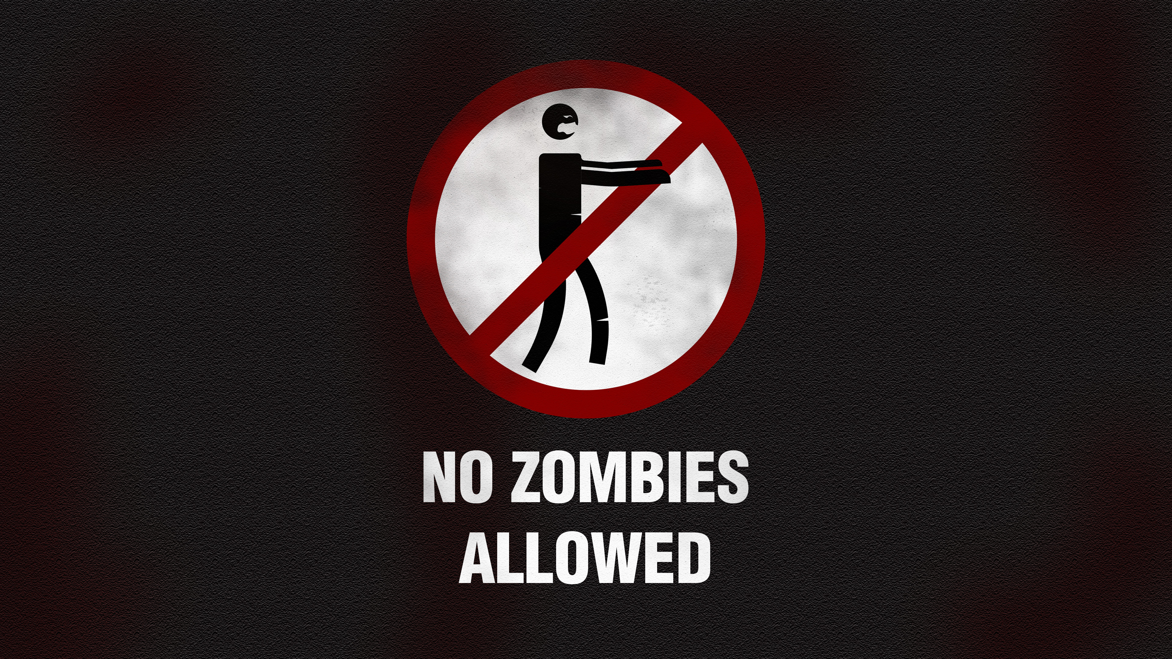 General 3840x2160 text signs DeviantArt humor typography zombies digital art simple background