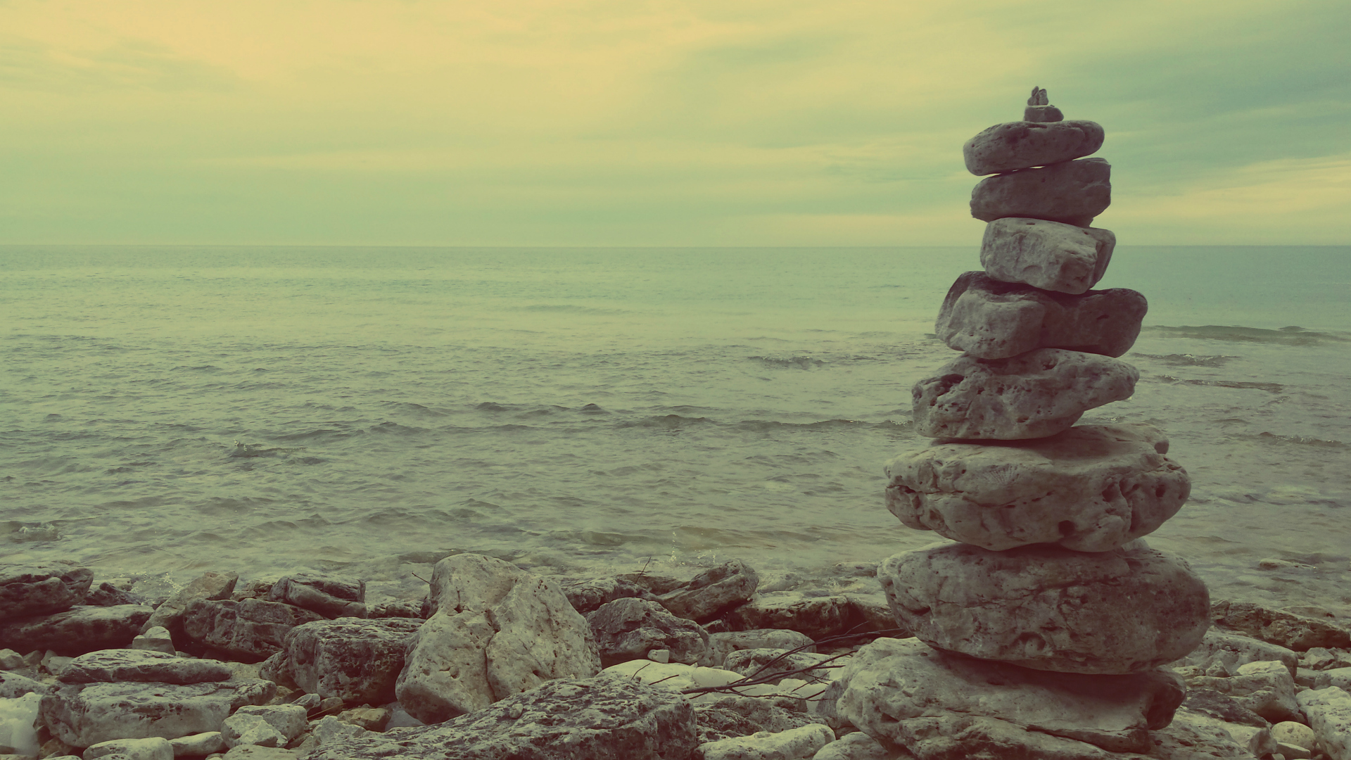 General 1920x1080 nature stones outdoors sea cairn