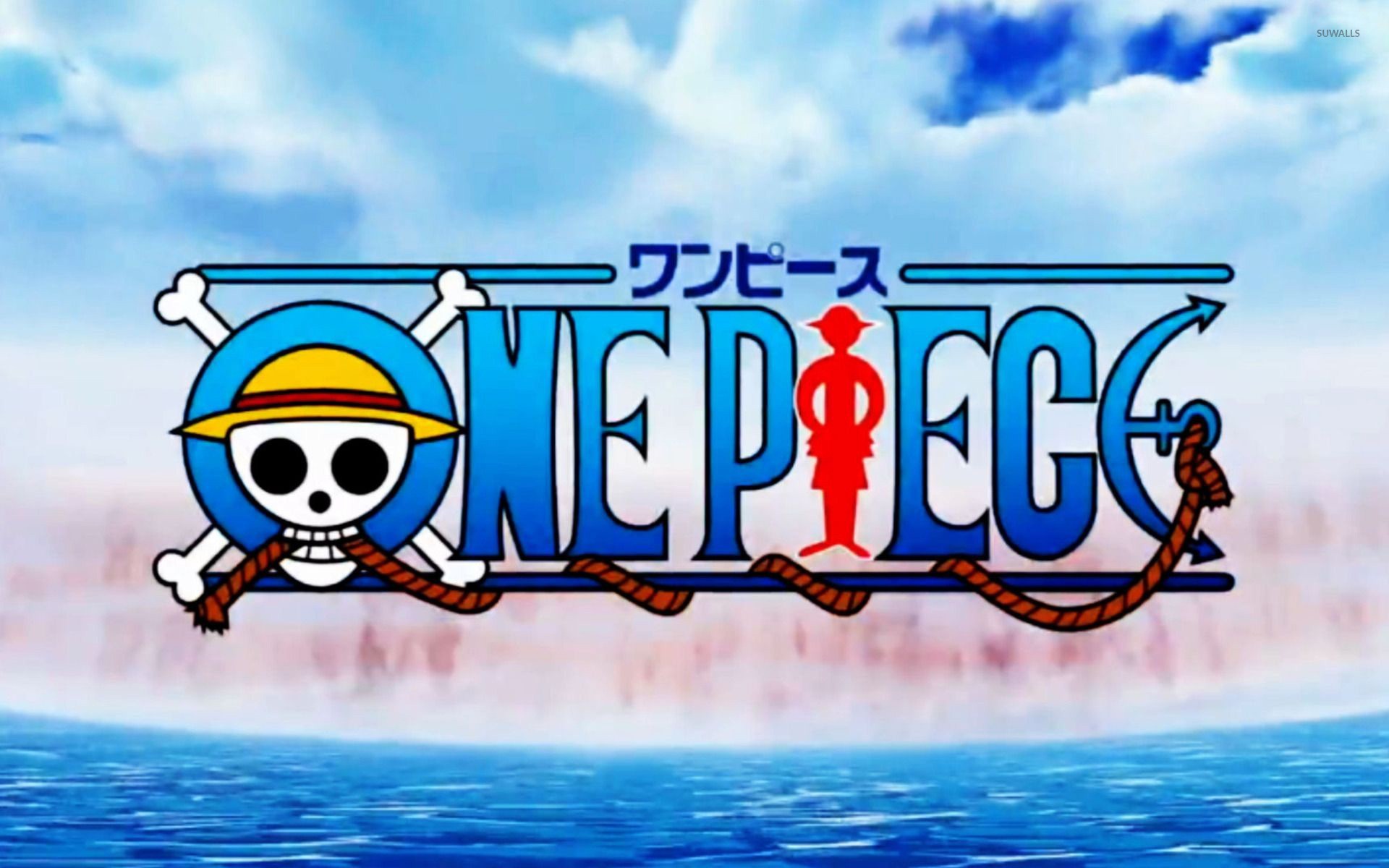 Anime 1920x1200 One Piece anime skull clouds water