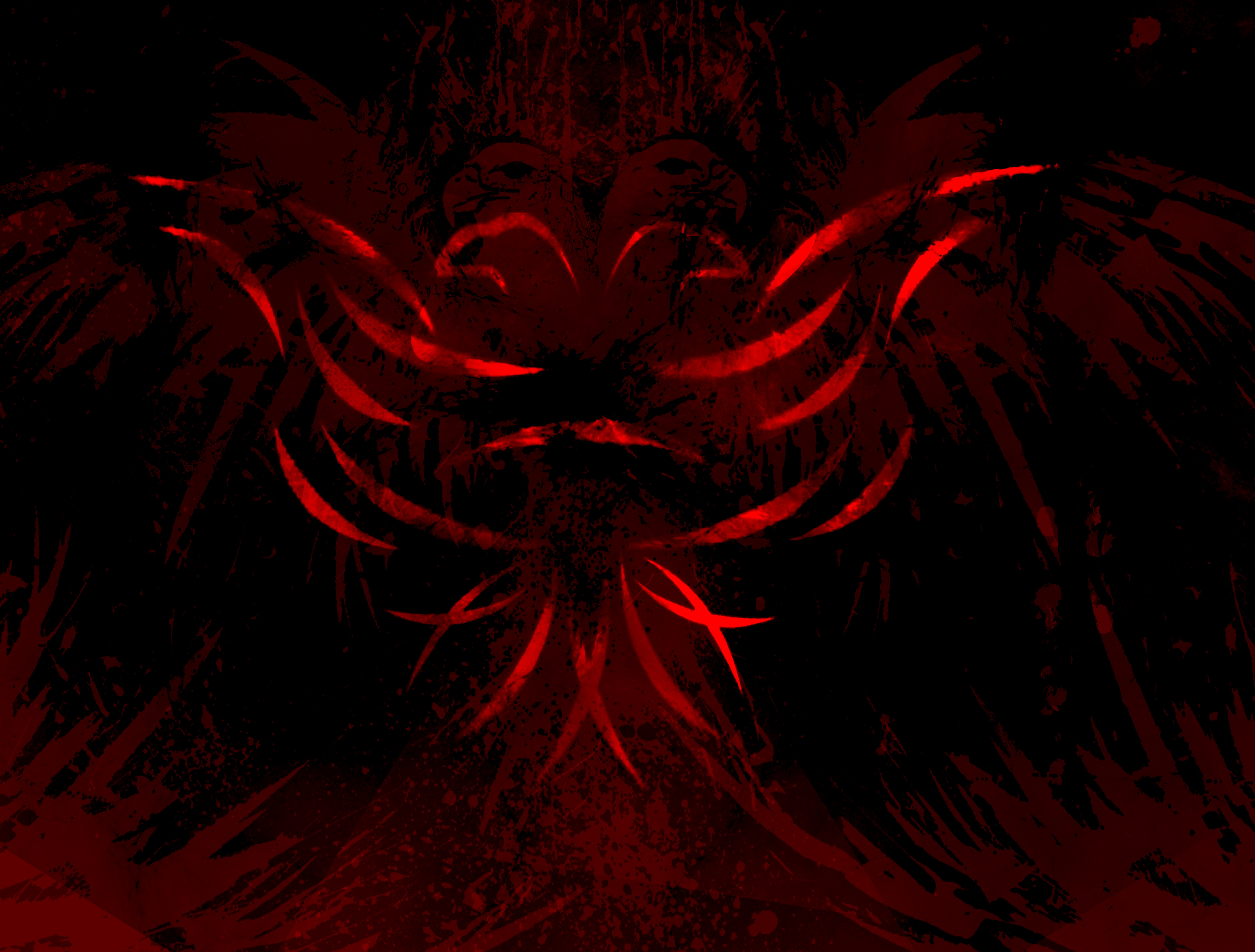 General 2900x2200 eagle Albania red black abstract digital art