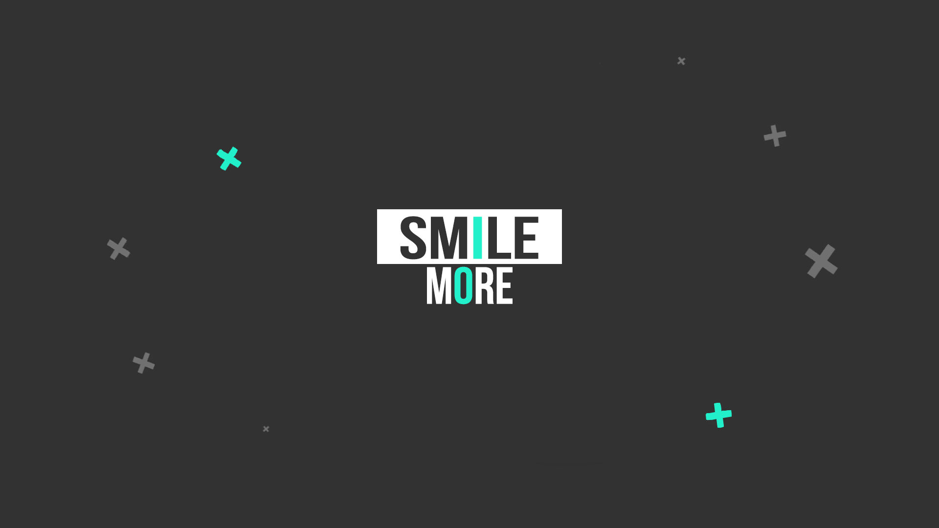 General 1920x1080 smiling happy minimalism mint solid color cyan gray background digital art text simple background