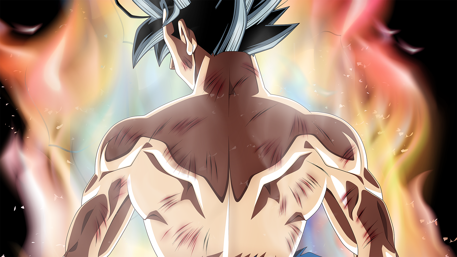 Anime 1920x1080 Dragon Ball Super Ultra-Instinct Goku Ultra Instinct Son Goku bareback shirtless anime men