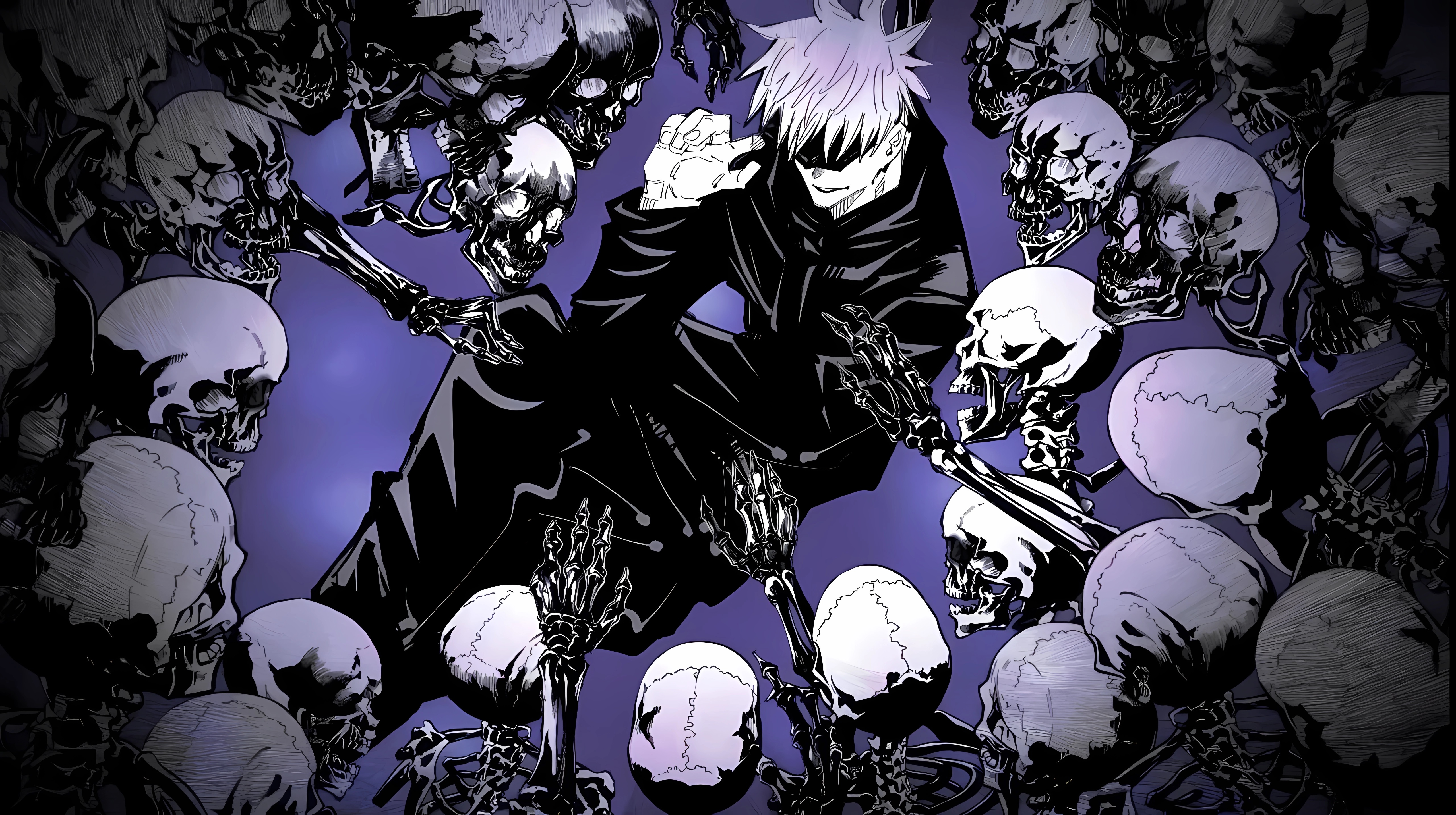 Anime 5120x2868 anime anime boys Jujutsu Kaisen manga skull and bones