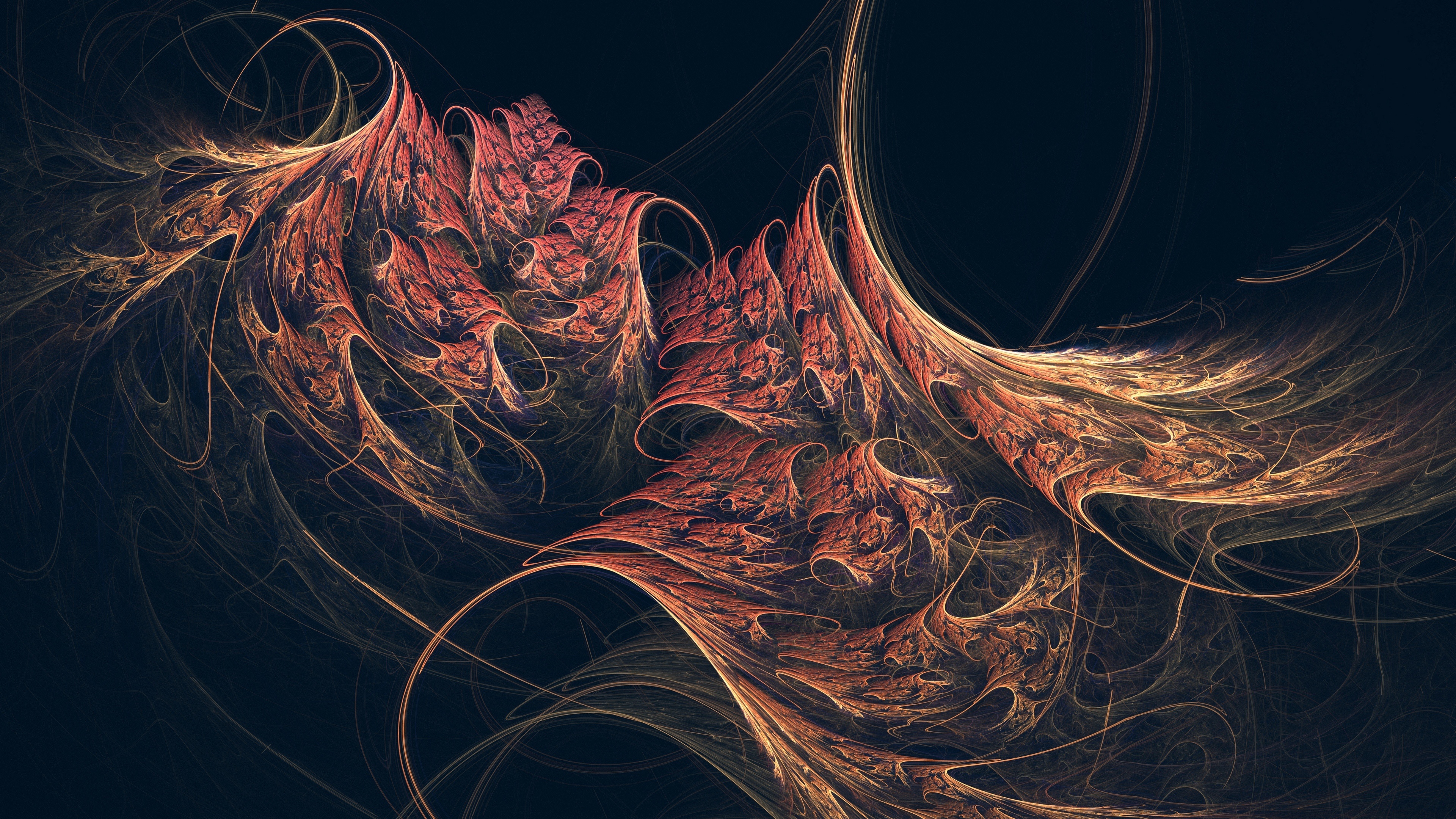 General 3840x2160 abstract fractal digital art artwork dark background