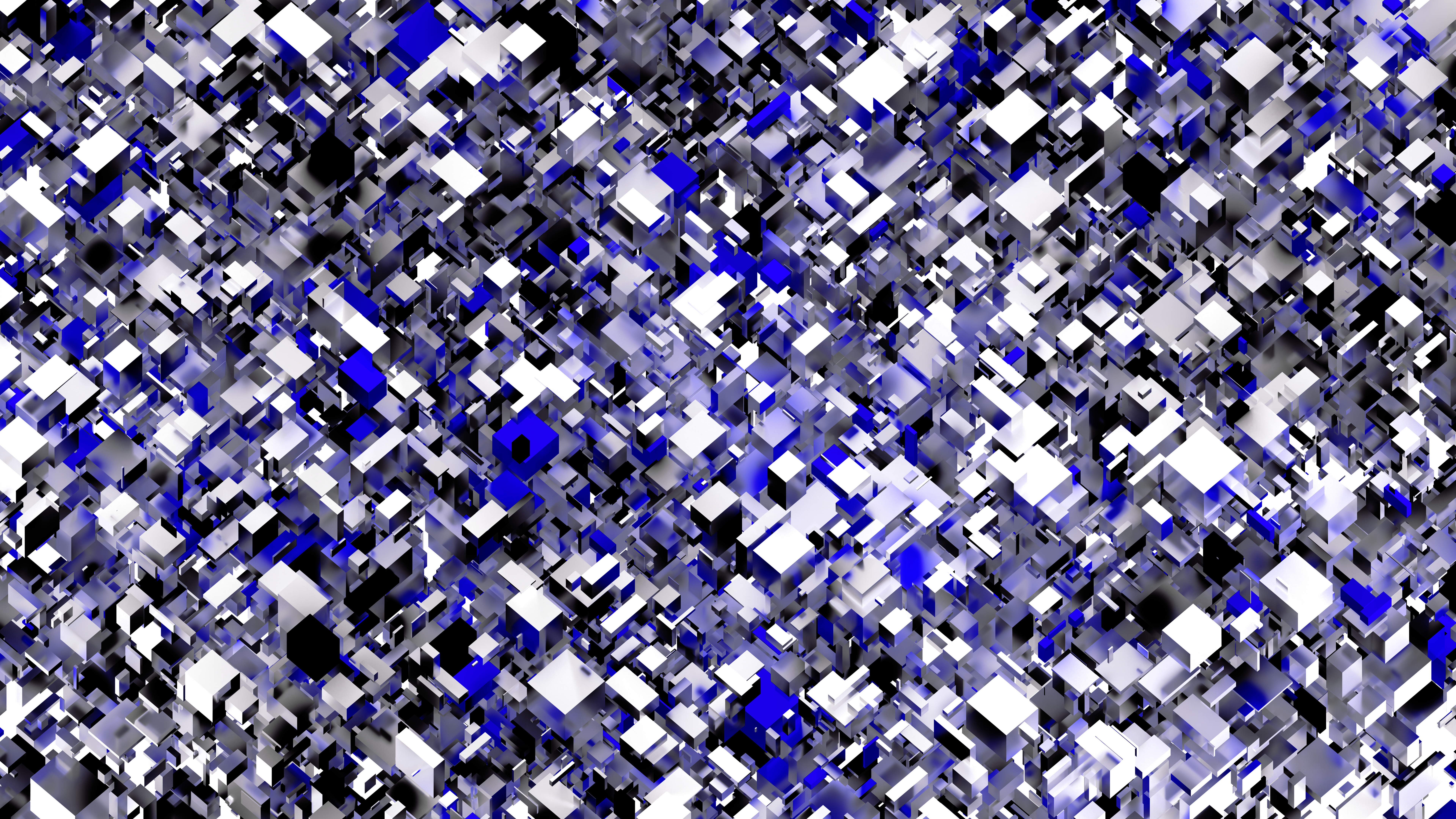 General 7680x4320 abstract 3D Abstract Blender blue CGI cube artwork geometry shapes digital art