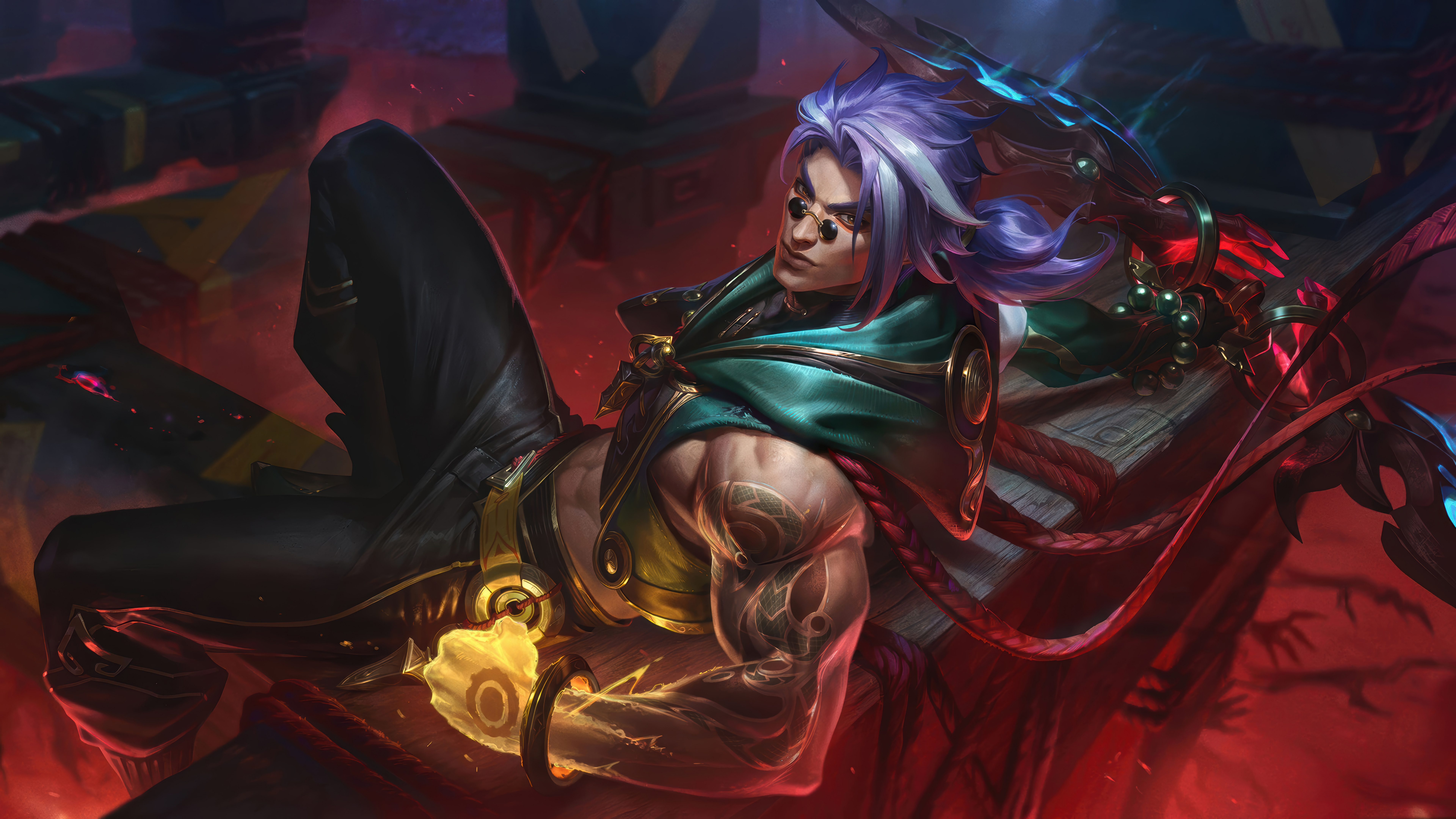 General 7680x4320 Fiend Queller (League of Legends) video games GZG 4K Riot Games digital art League of Legends League of Legends: Wild Rift Varus (League of Legends)