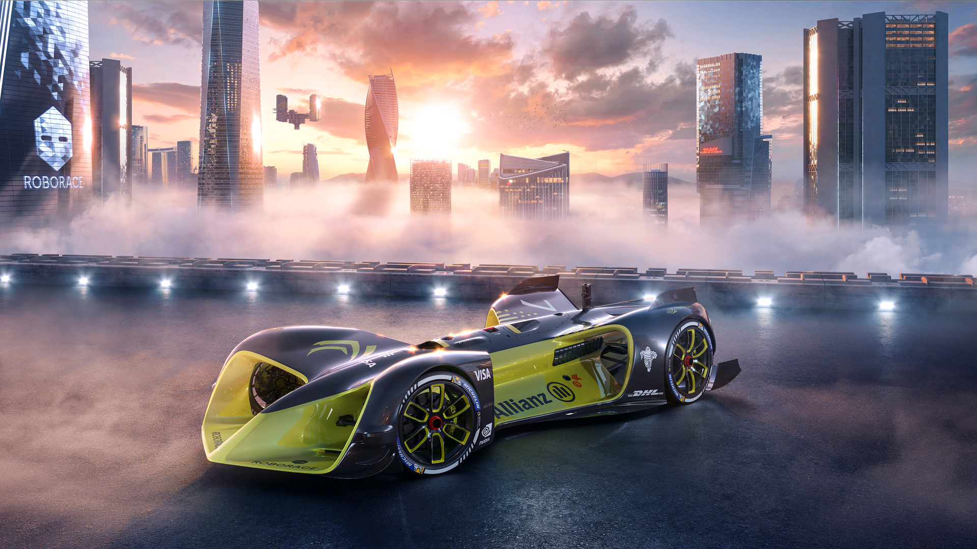 General 1920x1080 Nvidia futuristic vehicle digital art car CGI robot race cars prototypes RoboRace