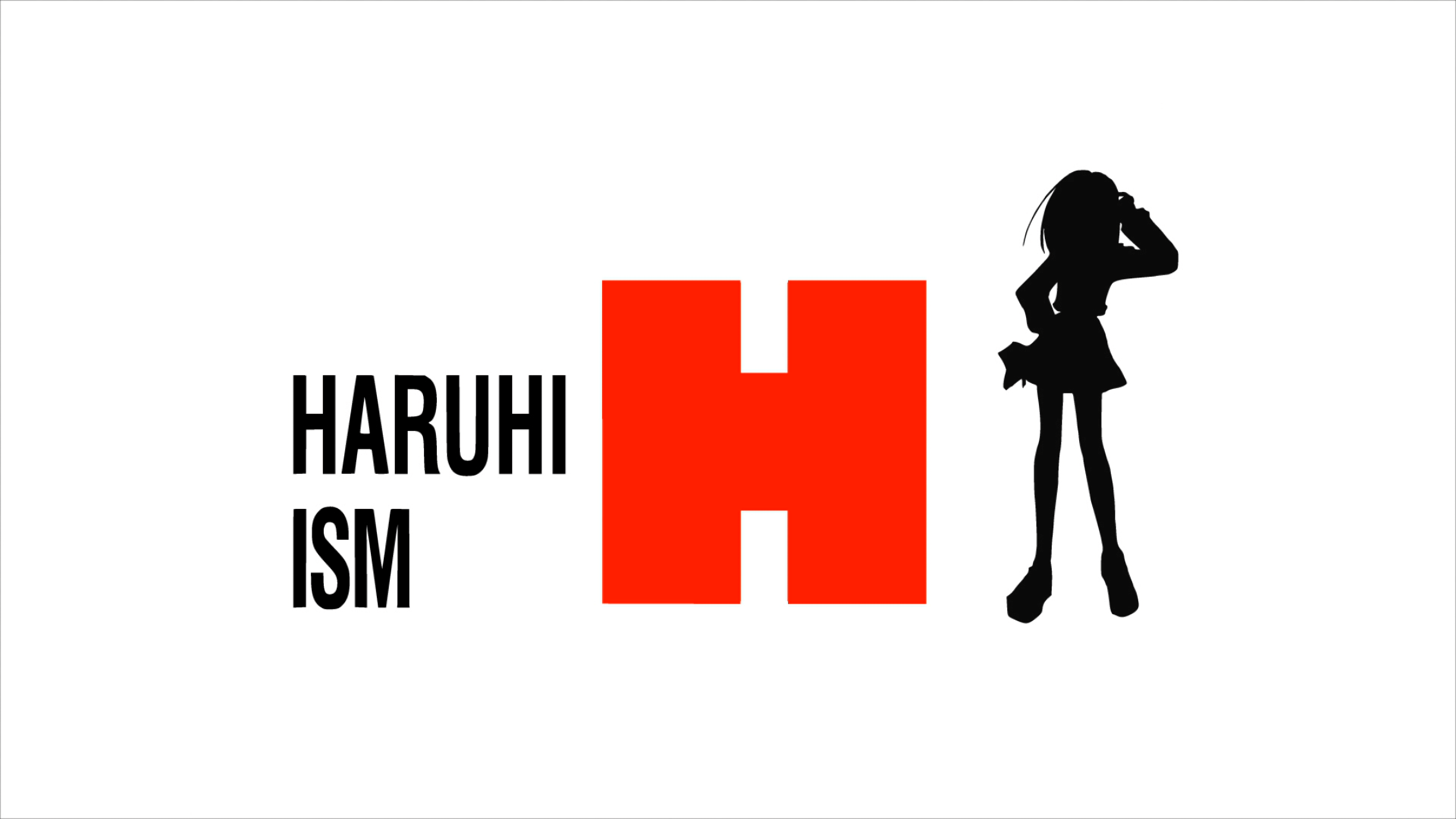 Anime 3840x2160 The Melancholy of Haruhi Suzumiya silhouette anime girls minimalism simple background