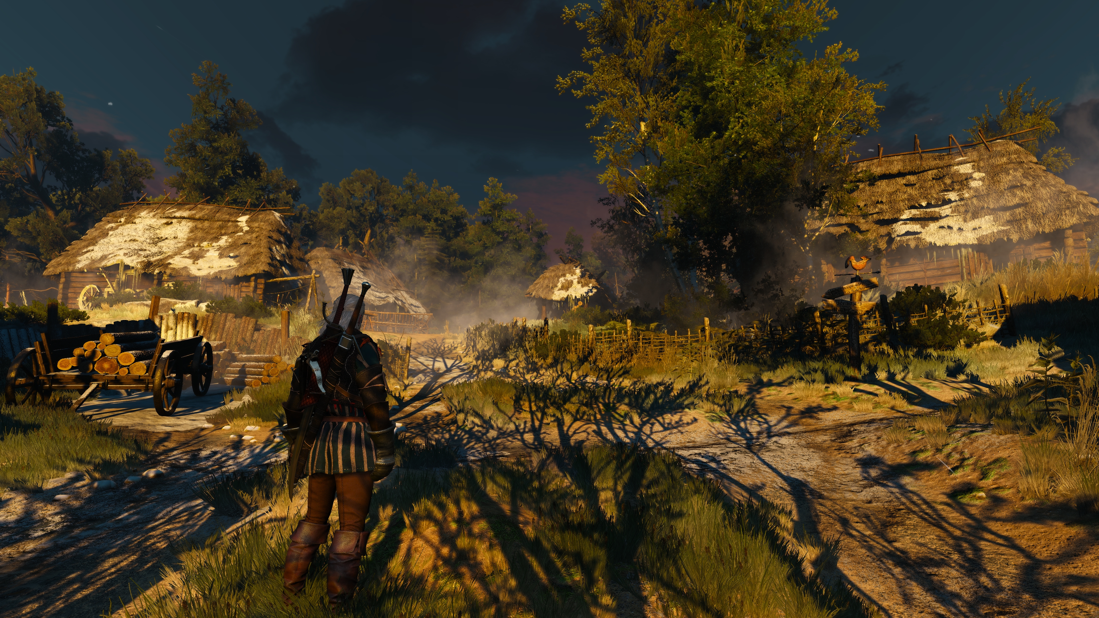 General 3840x2160 The Witcher 3: Wild Hunt screen shot video games trees Geralt of Rivia