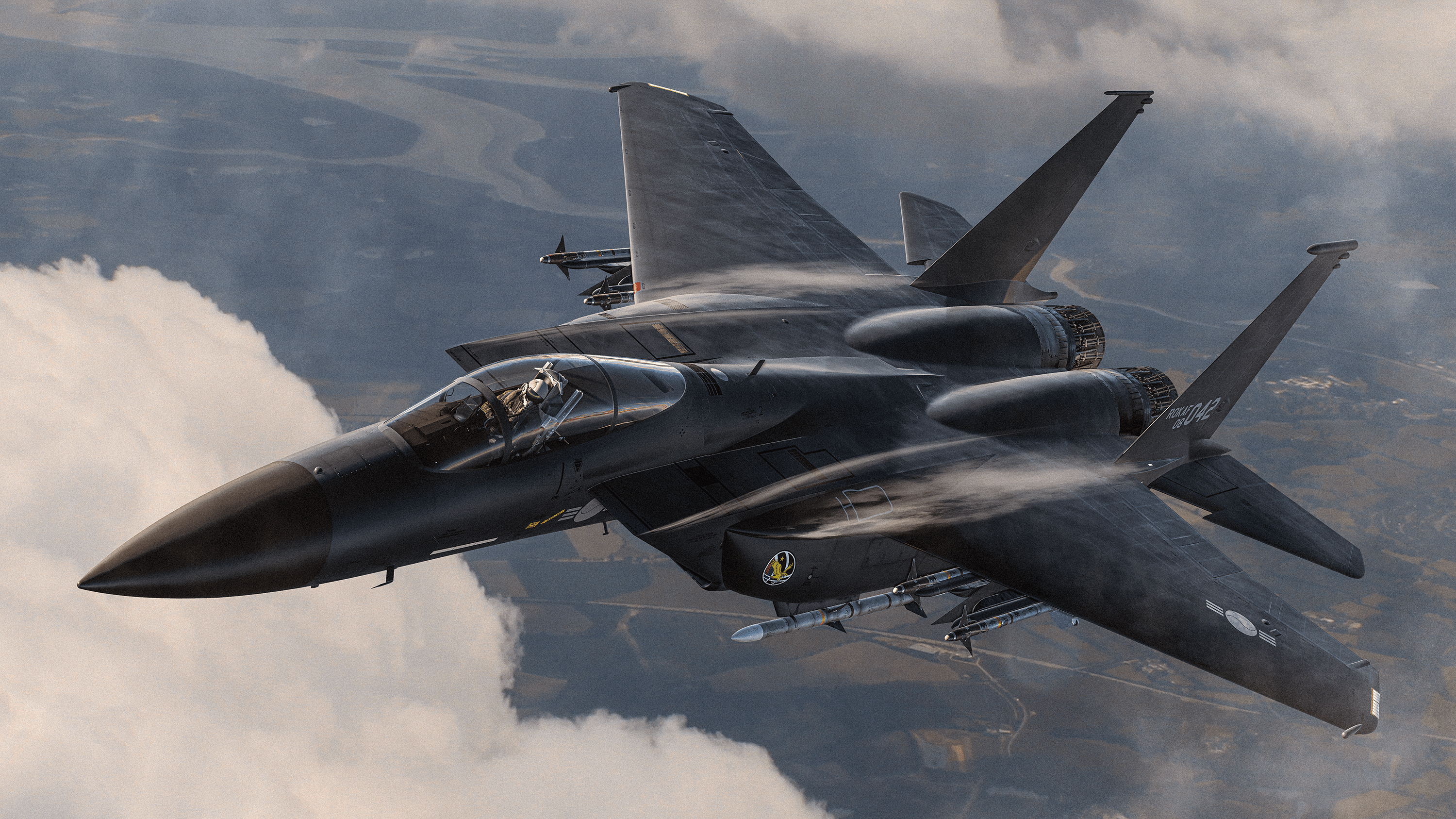 General 3000x1687 jet fighter aircraft military aircraft F-15 Eagle combat aircraft American aircraft McDonnell Douglas ROK Air Force