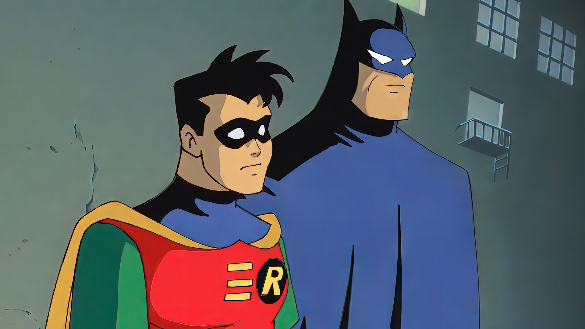 General 1920x1080 Batman: The Animated Series animation animated series cartoon production cel Warner Brothers Bruce Timm Batman Robin (DC comics) superhero mask digital art