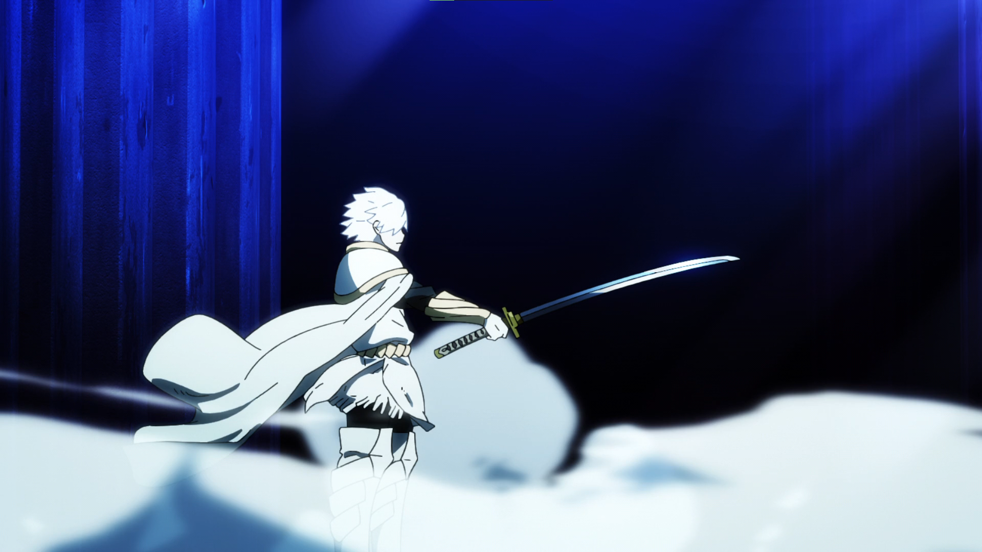 Anime 1920x1080 anime boys anime Anime screenshot white hair Enen no Shouboutai sword weapon minimalism
