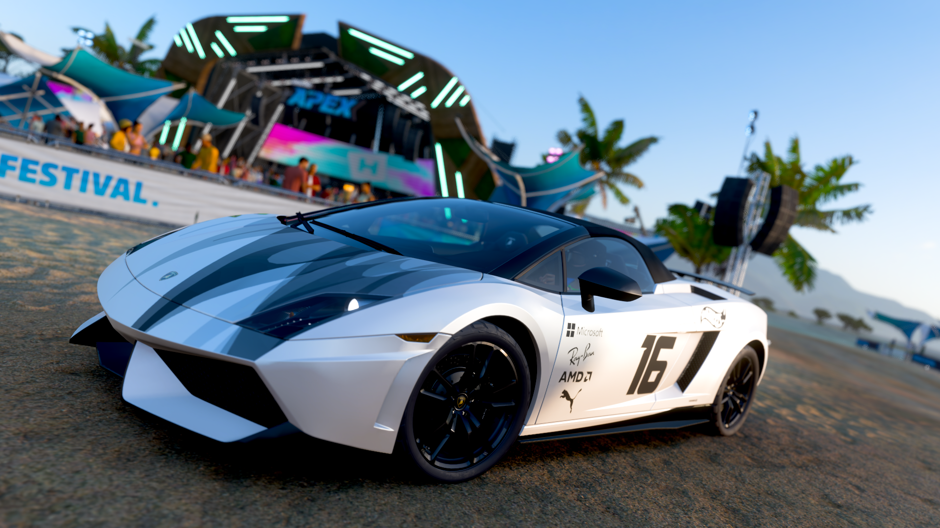 General 1920x1080 video games Forza Horizon 5 race cars car CGI crowds