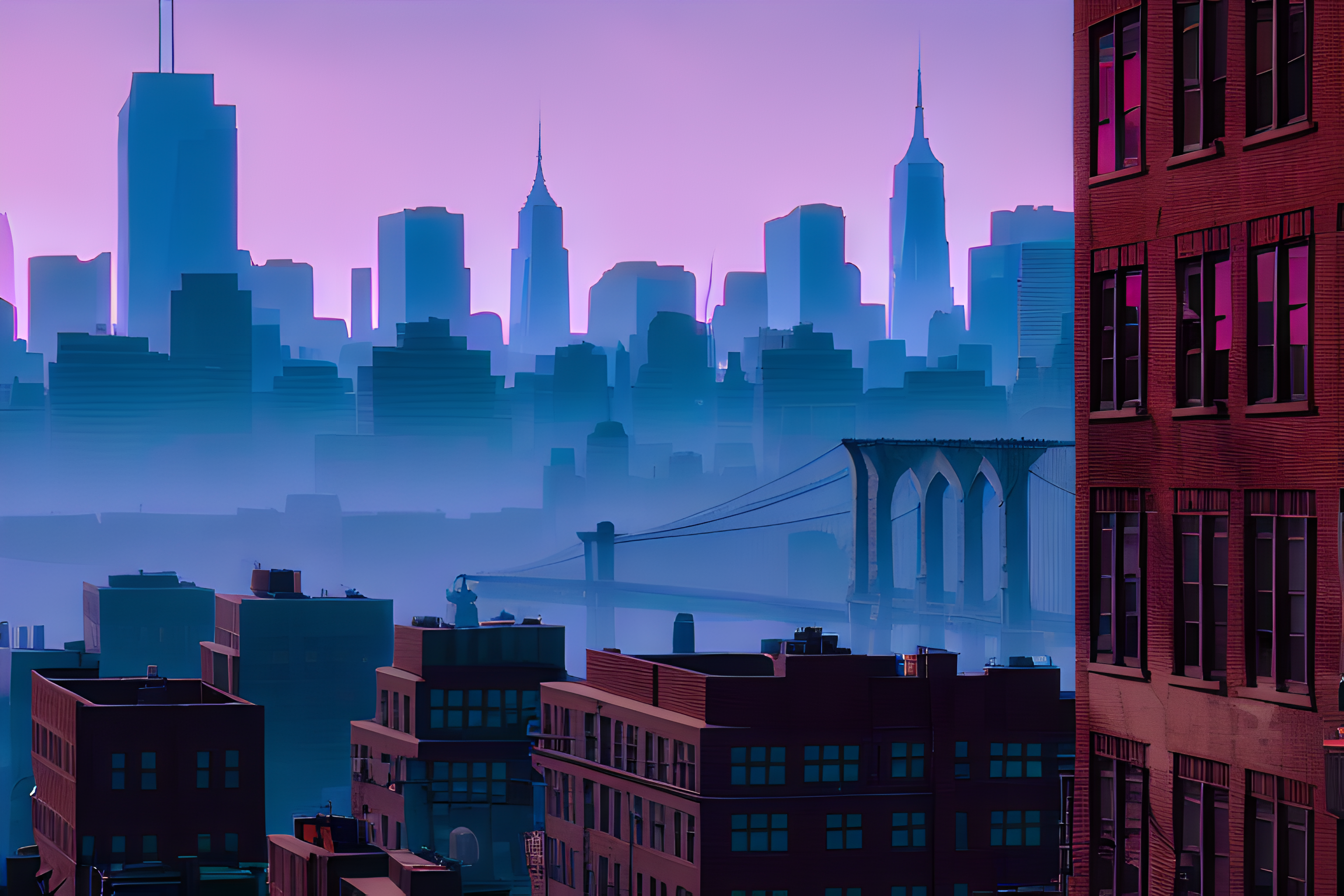 General 3072x2048 Spider-Verse spiderverse Spider-Man: Into the Spider-Verse Spiderman Miles Morales New York City Stable Diffusion city Brooklyn AI art
