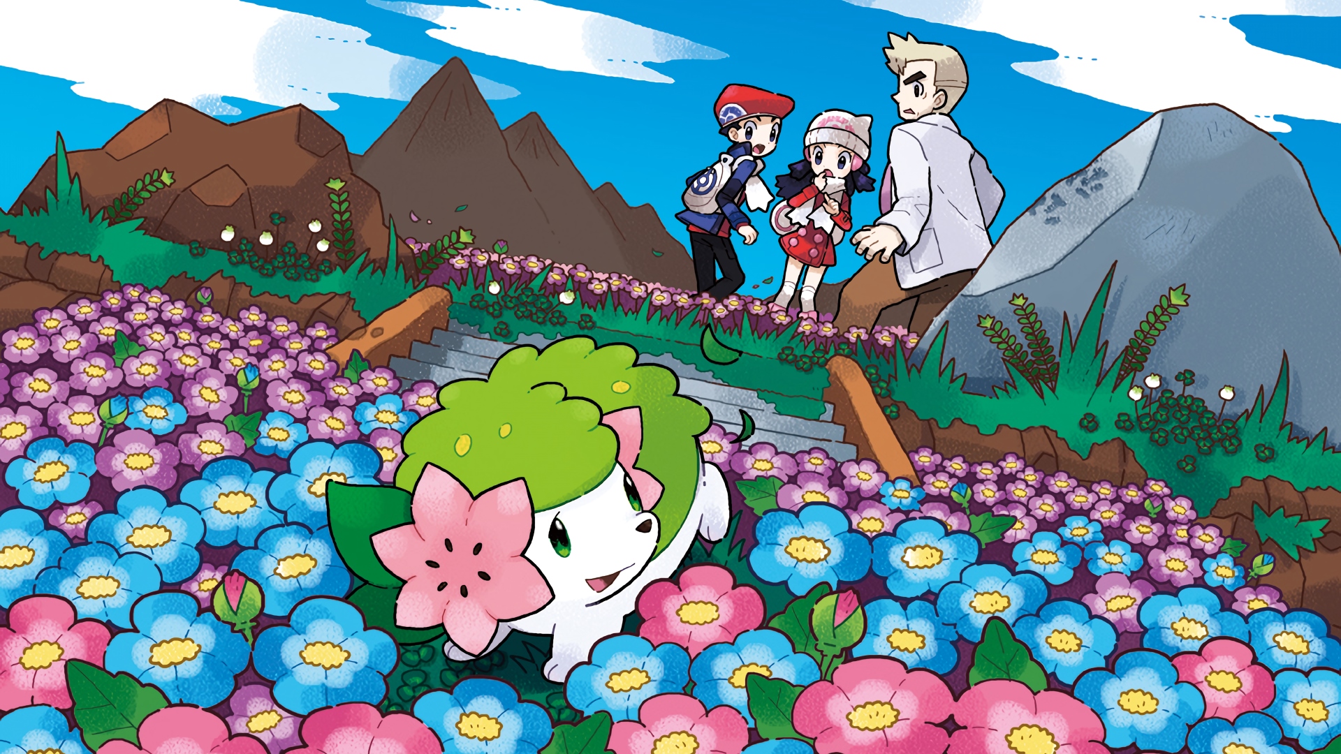 Anime 1920x1080 Pokémon anime girls anime boys Dawn (Pokémon) video game art