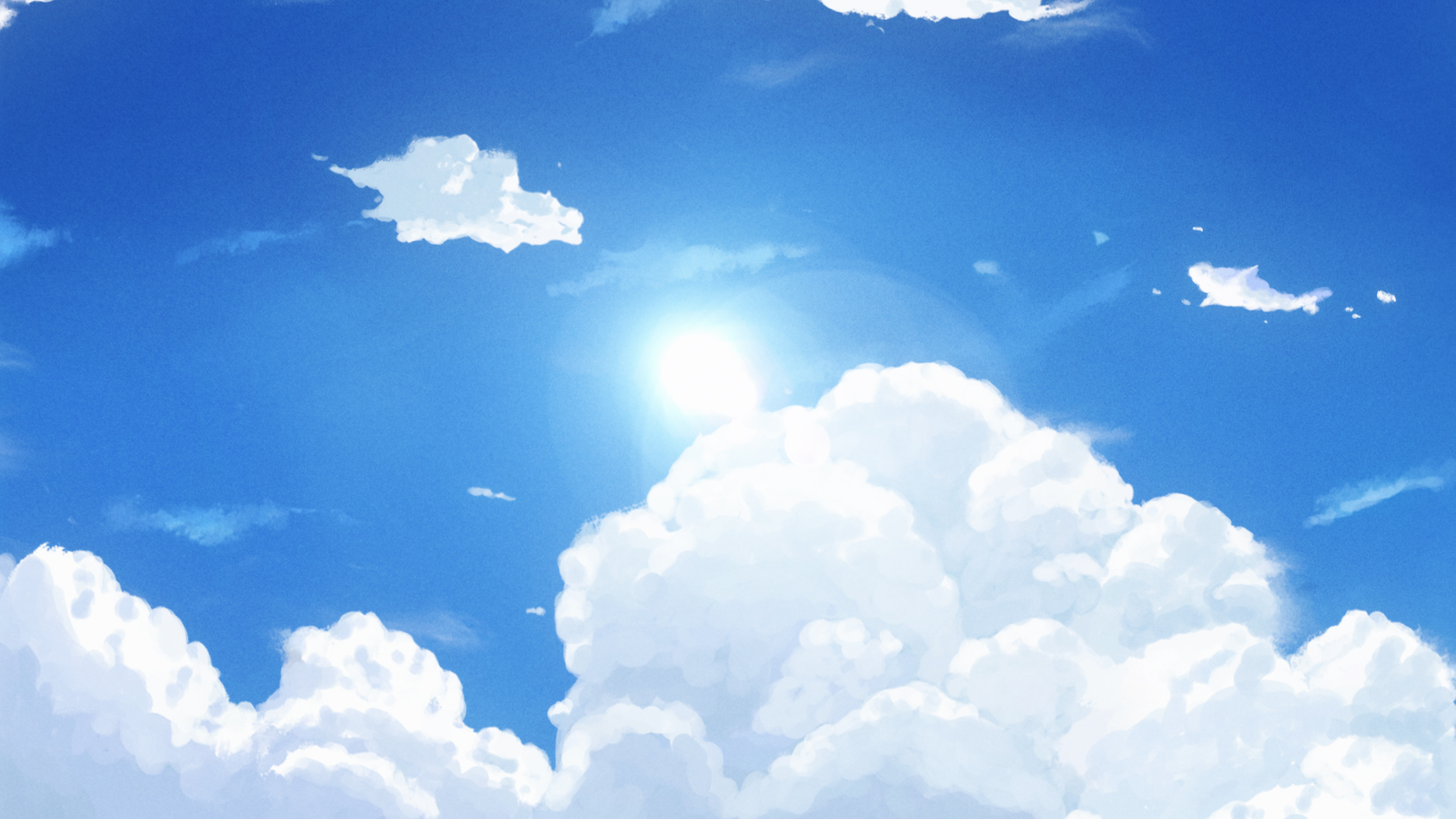 Anime 1920x1080 sky digital art nature clouds anime