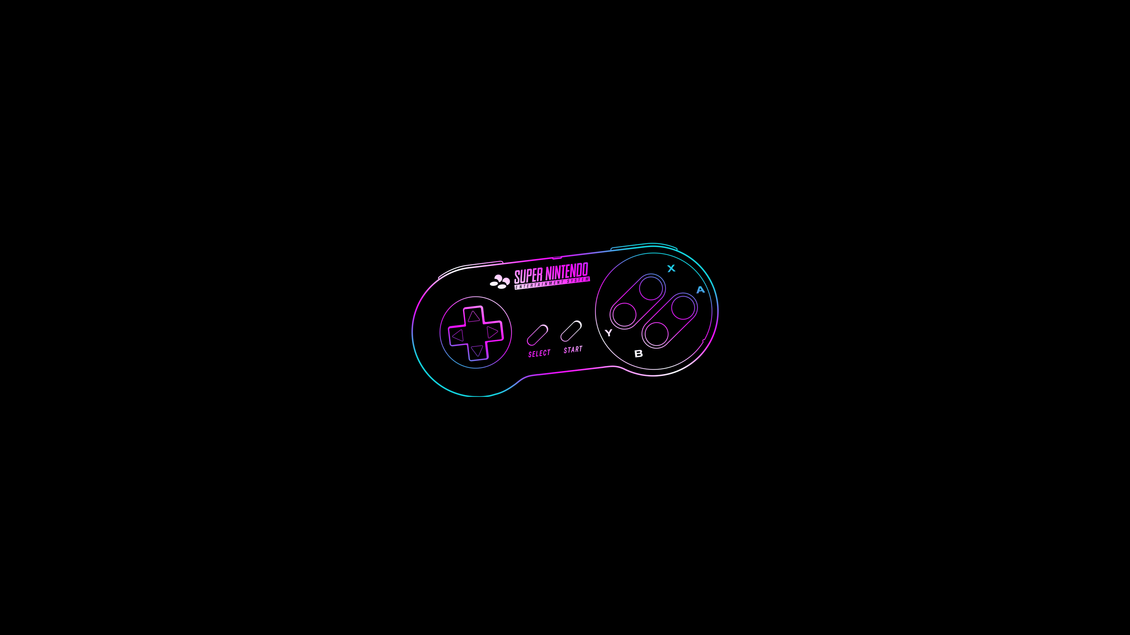 General 3840x2160 SNES joystick retro console dark background minimalism simple background black background controllers video games