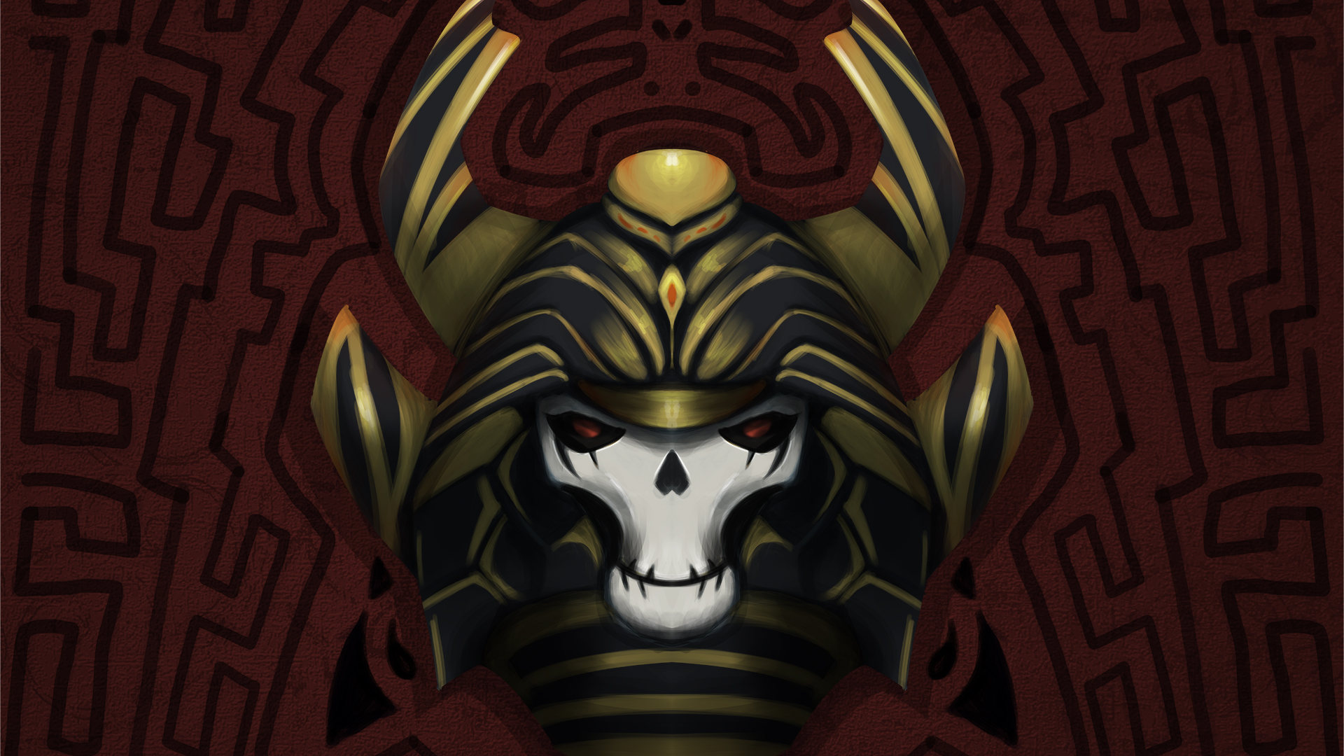 General 1920x1080 skull and bones skull mask Samuel helmet red Ornate gold texture
