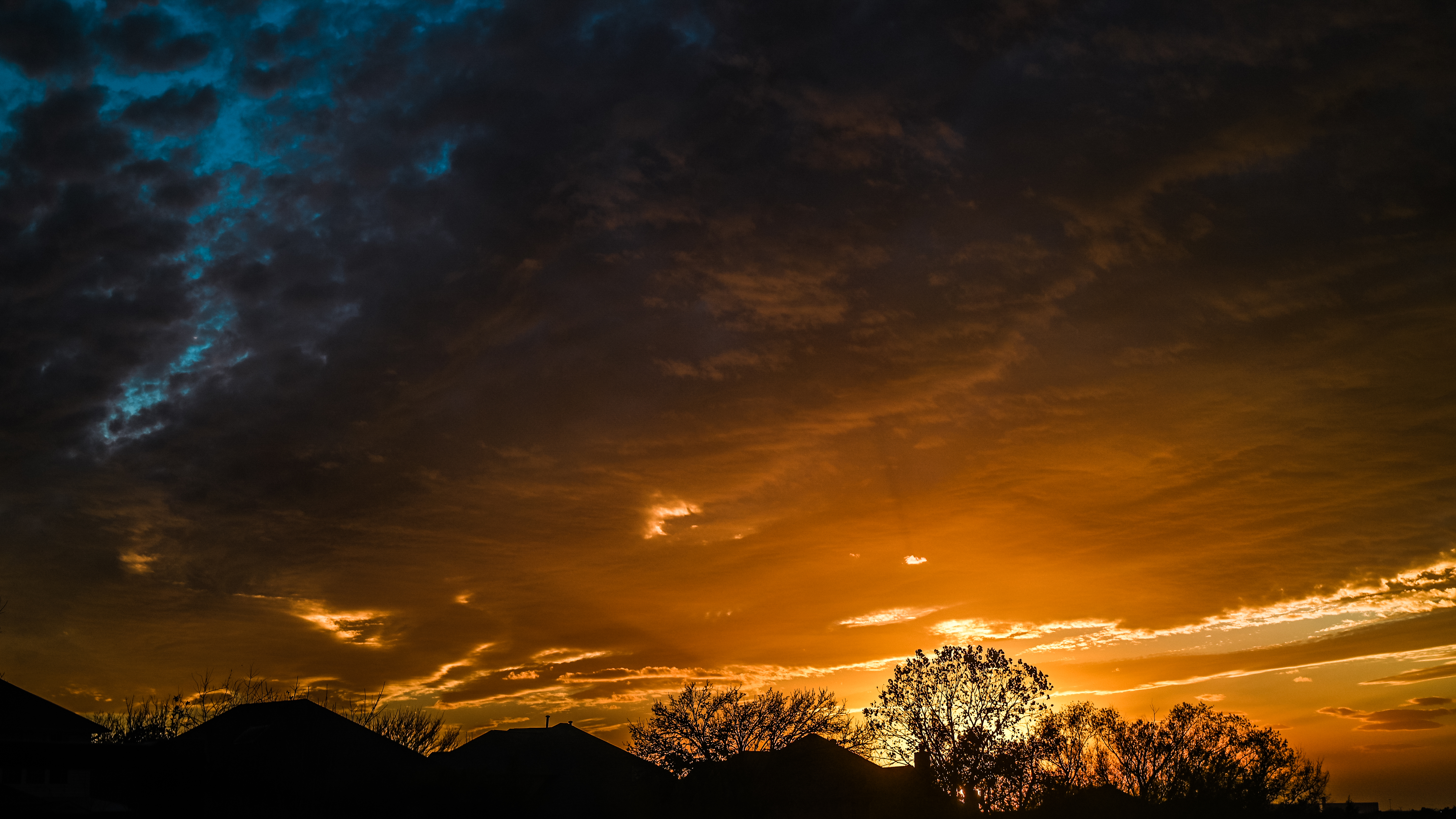 General 5724x3220 sunset nature landscape photography clouds trees Texas