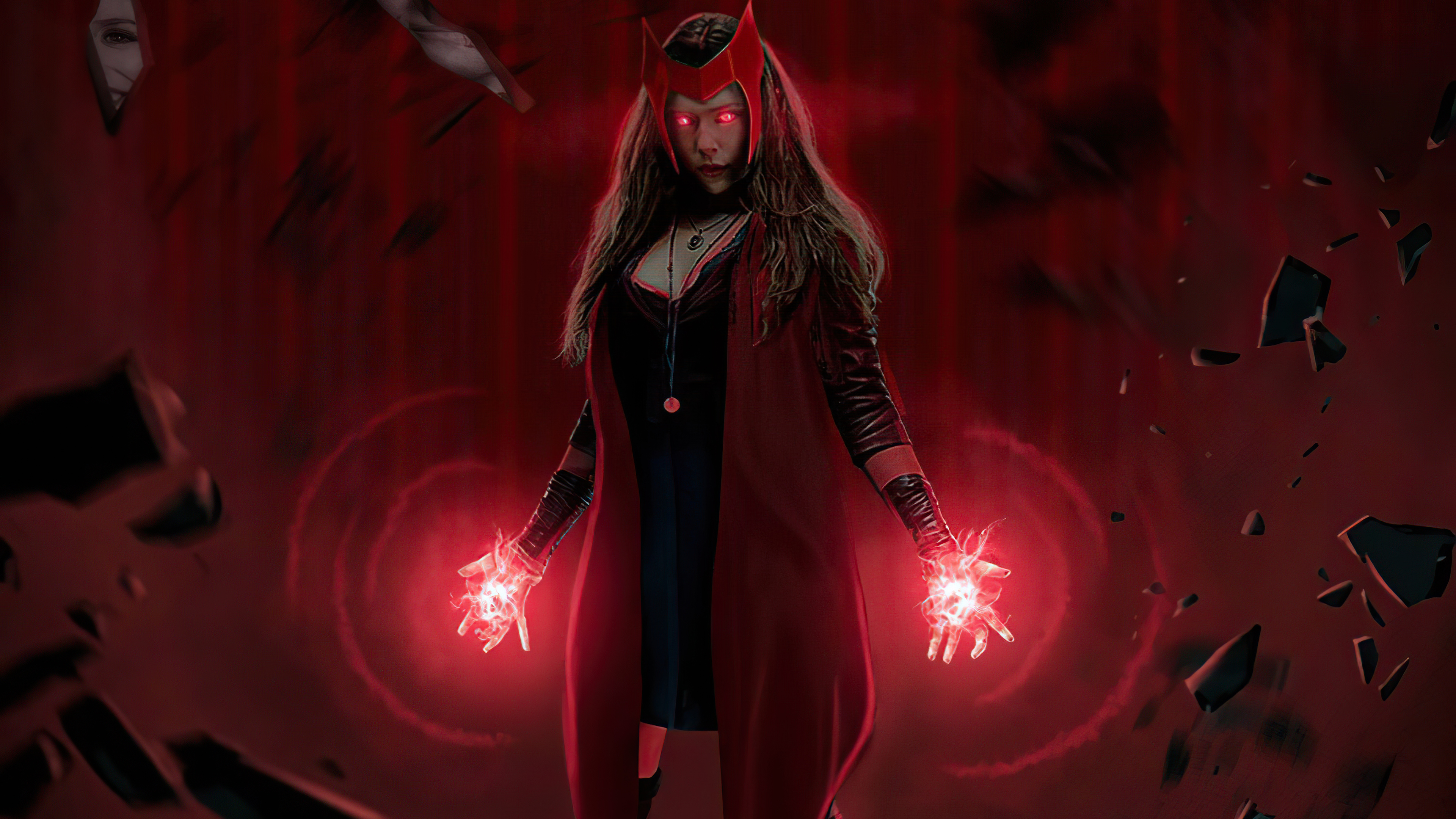 General 3840x2160 cleavage Marvel Cinematic Universe Marvel Comics Scarlet Witch women