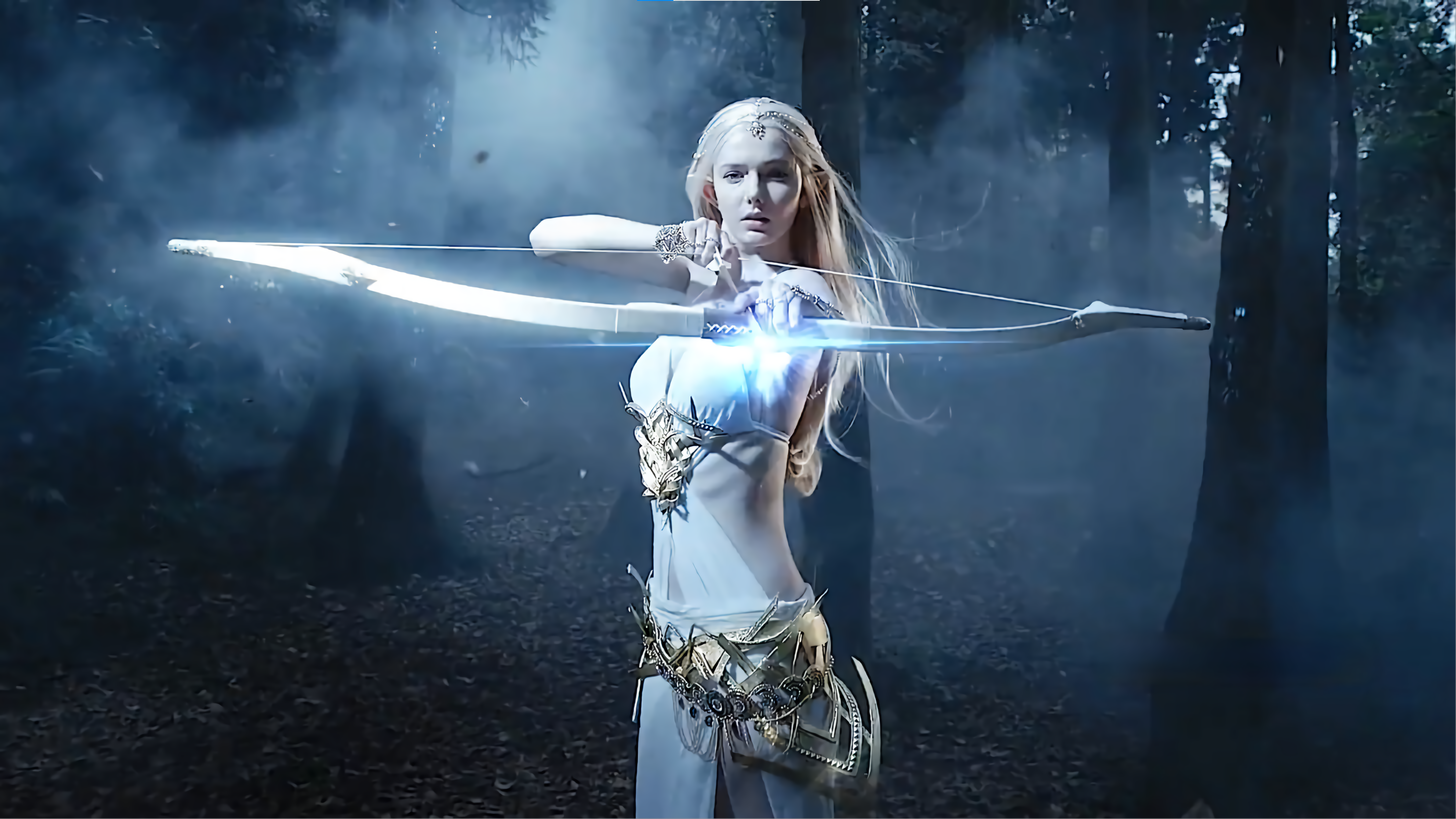 People 7680x4320 cosplay elves women game posters bare midriff