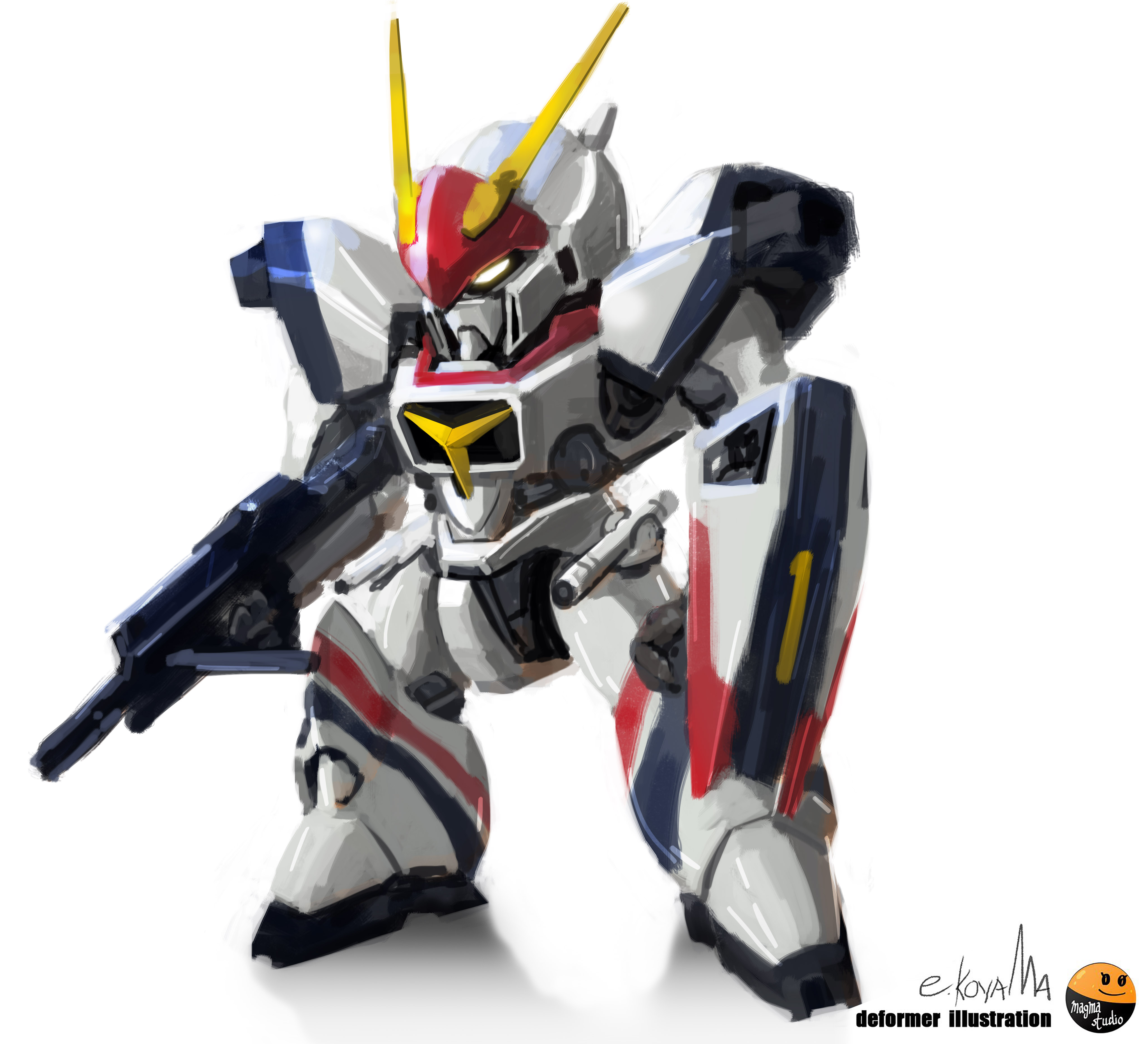 Anime 4096x3724 anime mechs Super Robot Taisen artwork digital art fan art Dragonar-1 Metal Armor Dragonar white background
