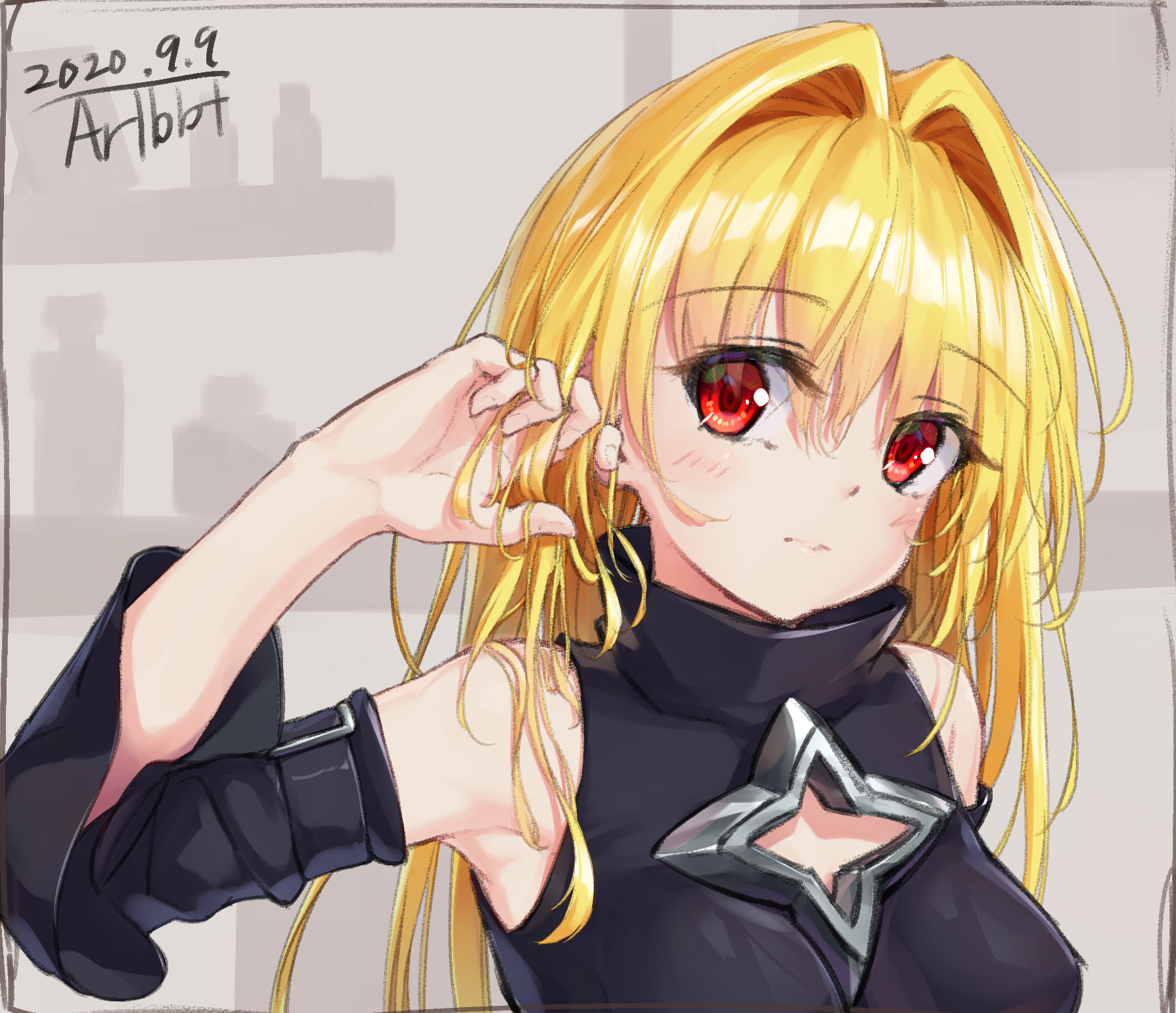 Anime 1790x1542 anime anime girls To Love-ru Golden Darkness long hair blonde artwork digital art fan art