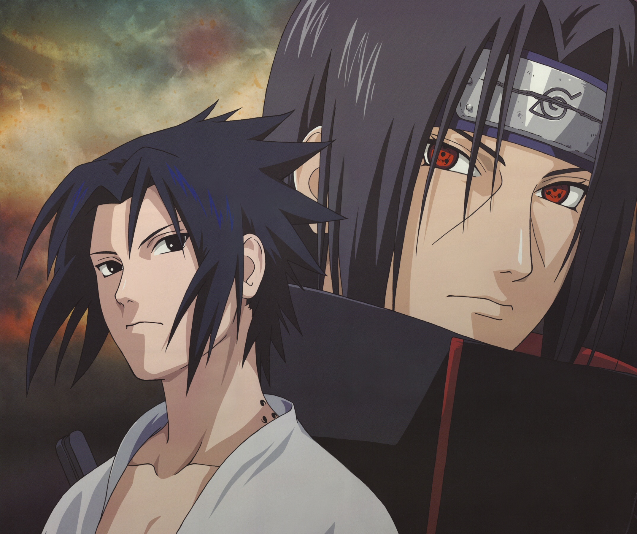 Anime 2147x1799 Naruto (anime) Akatsuki Naruto Shippuden Uchiha Sasuke Uchiha Itachi Uchiha clan