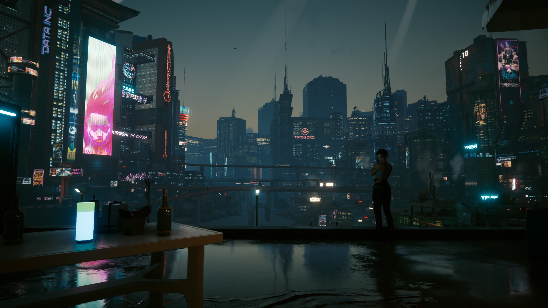 Cyberpunk 2077, night, video games, screen shot, cyberpunk, city