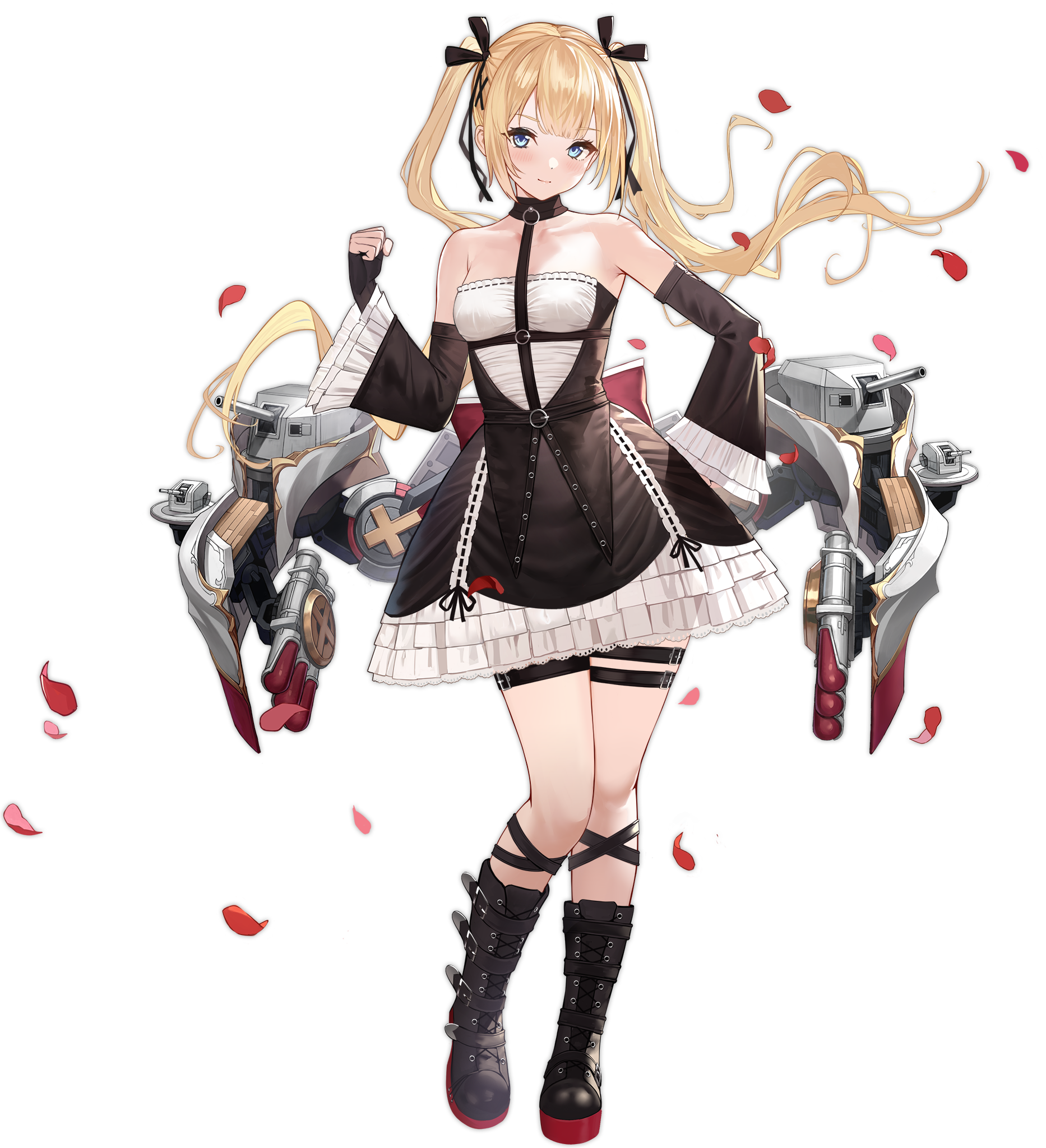 Anime 1866x2048 anime girls Azur Lane Dead or Alive Yunsang video games video game girls video game warriors video game characters blonde long hair black background simple background Marie Rose (Dead or Alive)