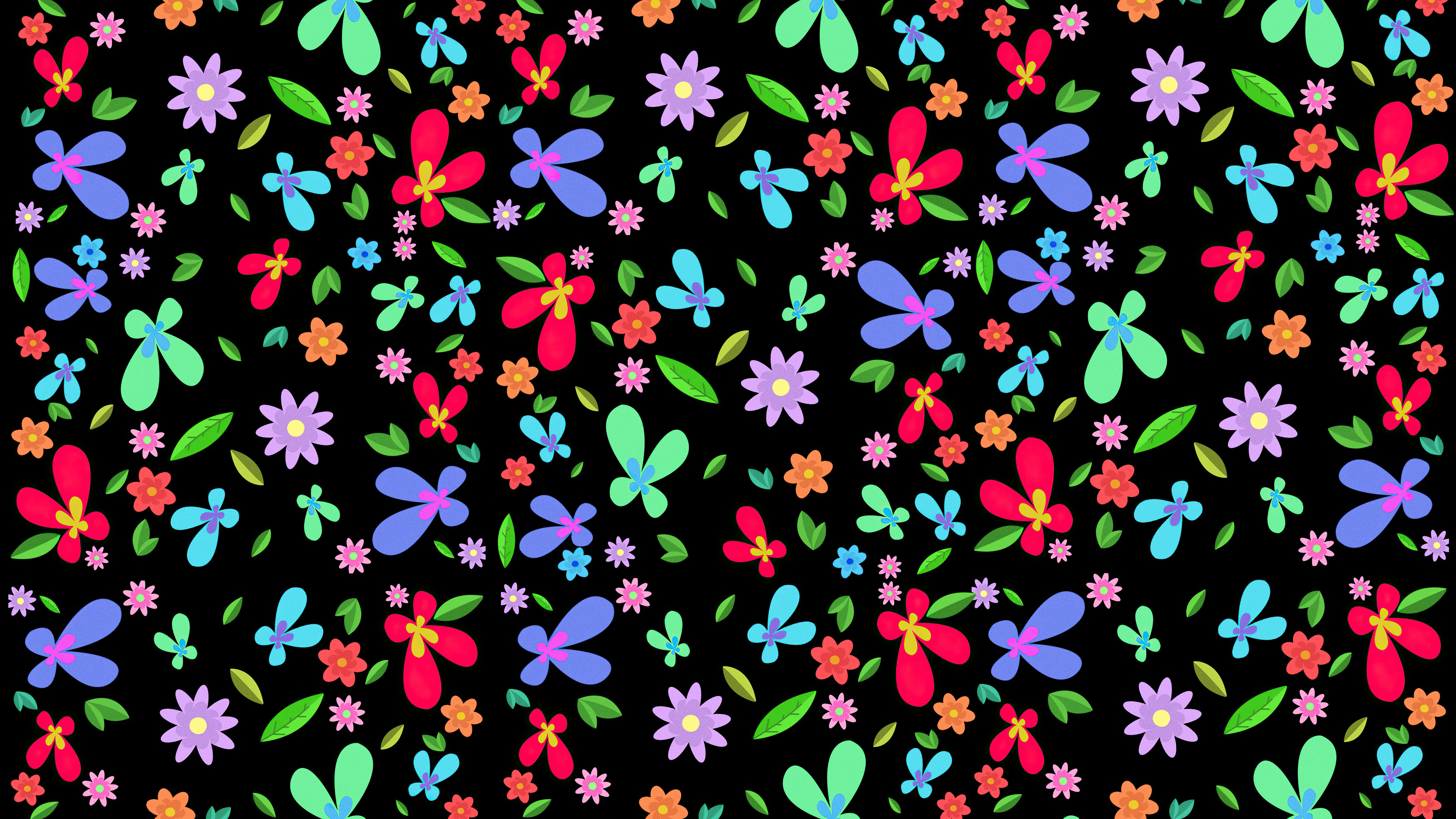 General 5120x2880 pattern abstract flowers petals