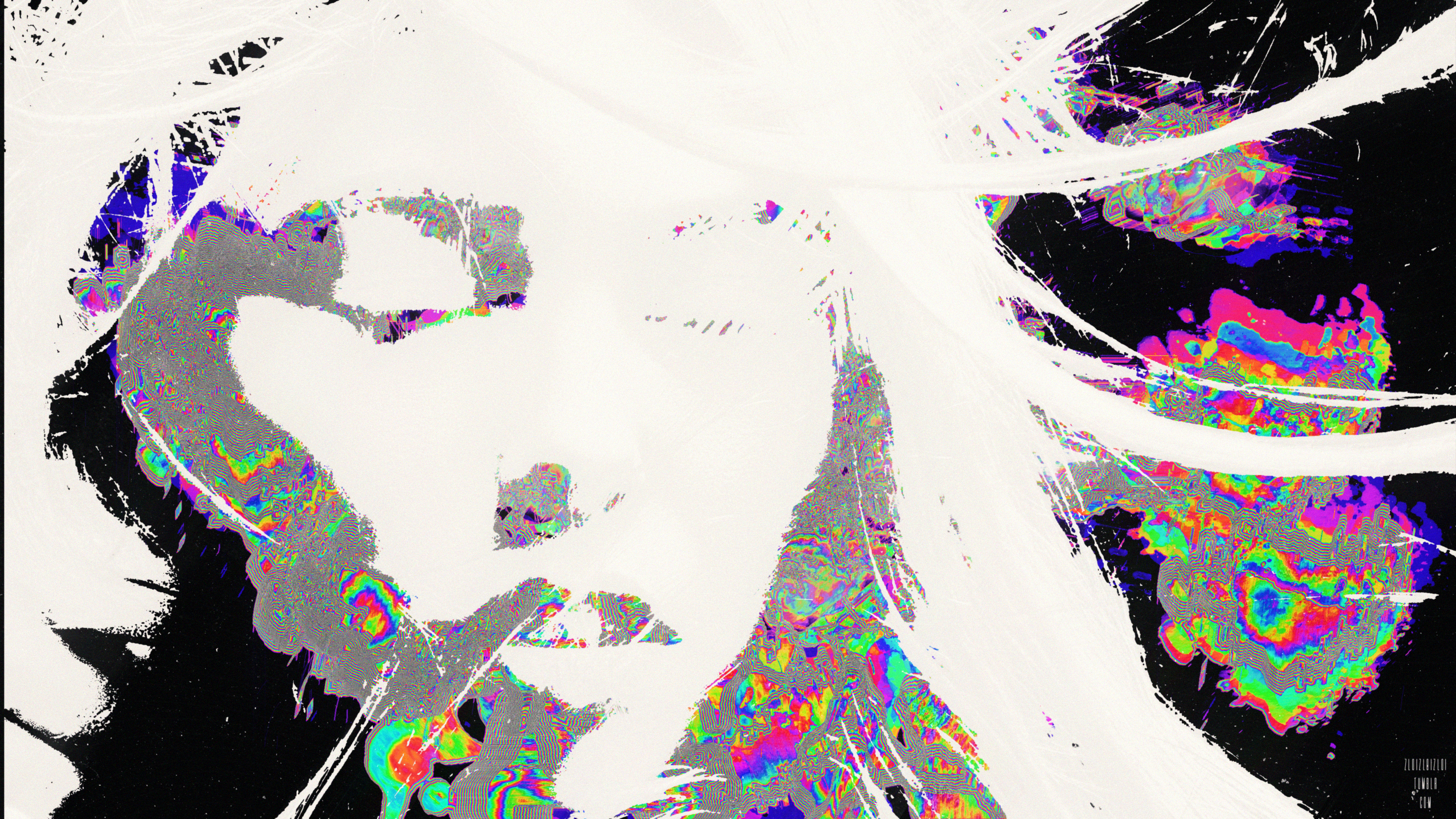 General 3840x2160 glitch art abstract psychedelic artwork