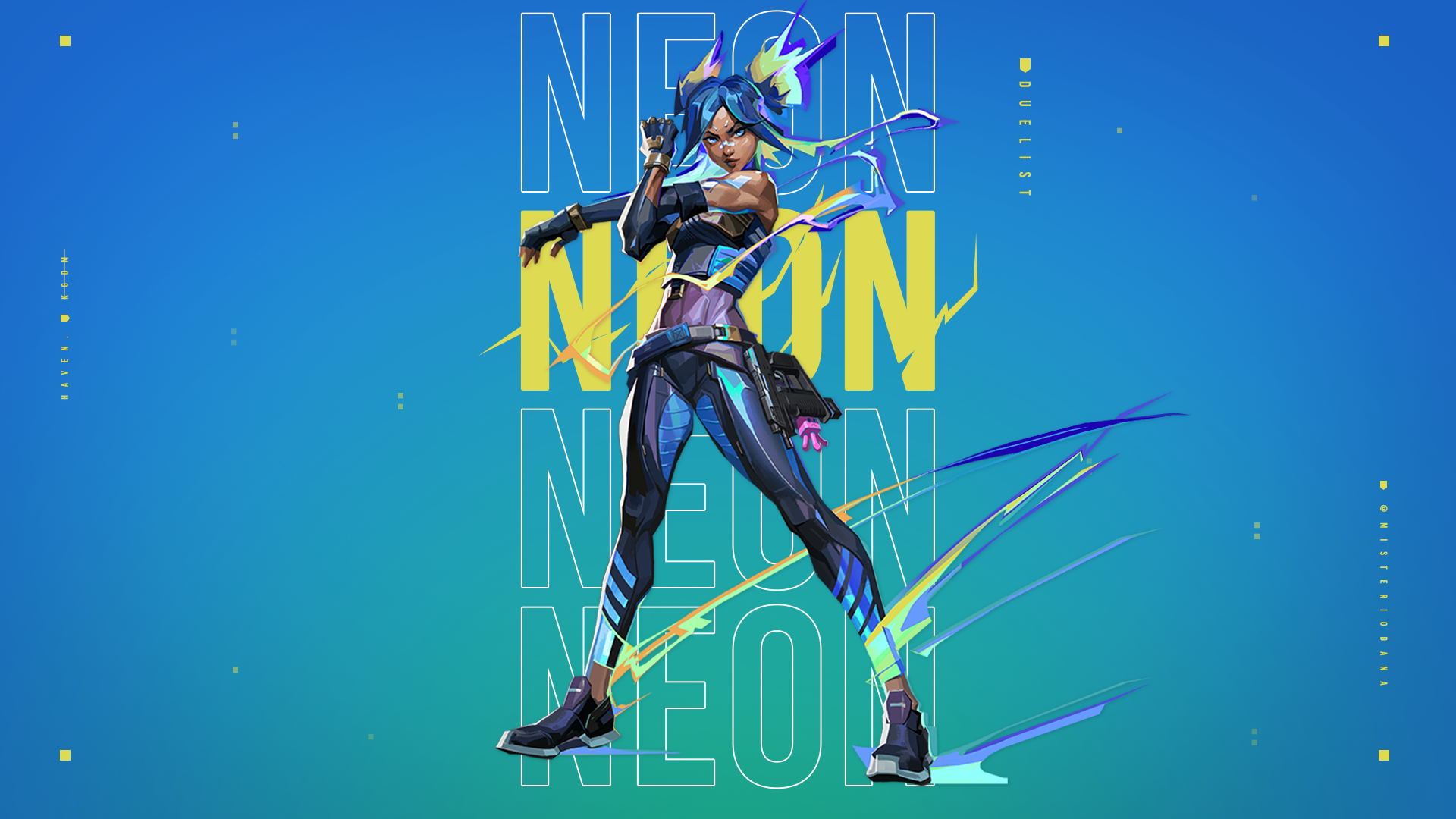 General 1920x1080 Neon (Valorant) neon Valorant misteriodana video game girls video game characters Riot Games