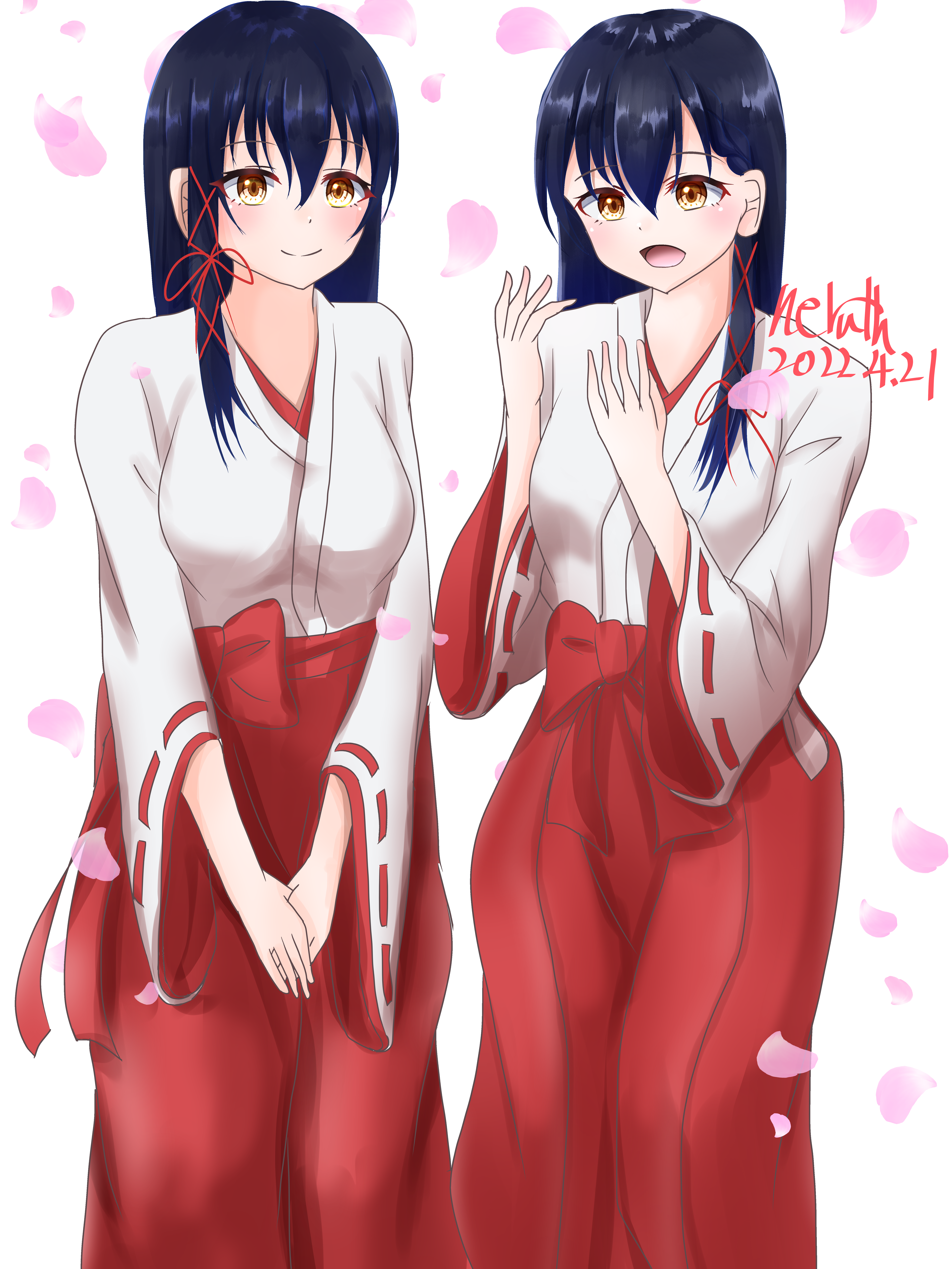 Anime 6000x8000 anime anime girls twins original characters artwork digital art fan art
