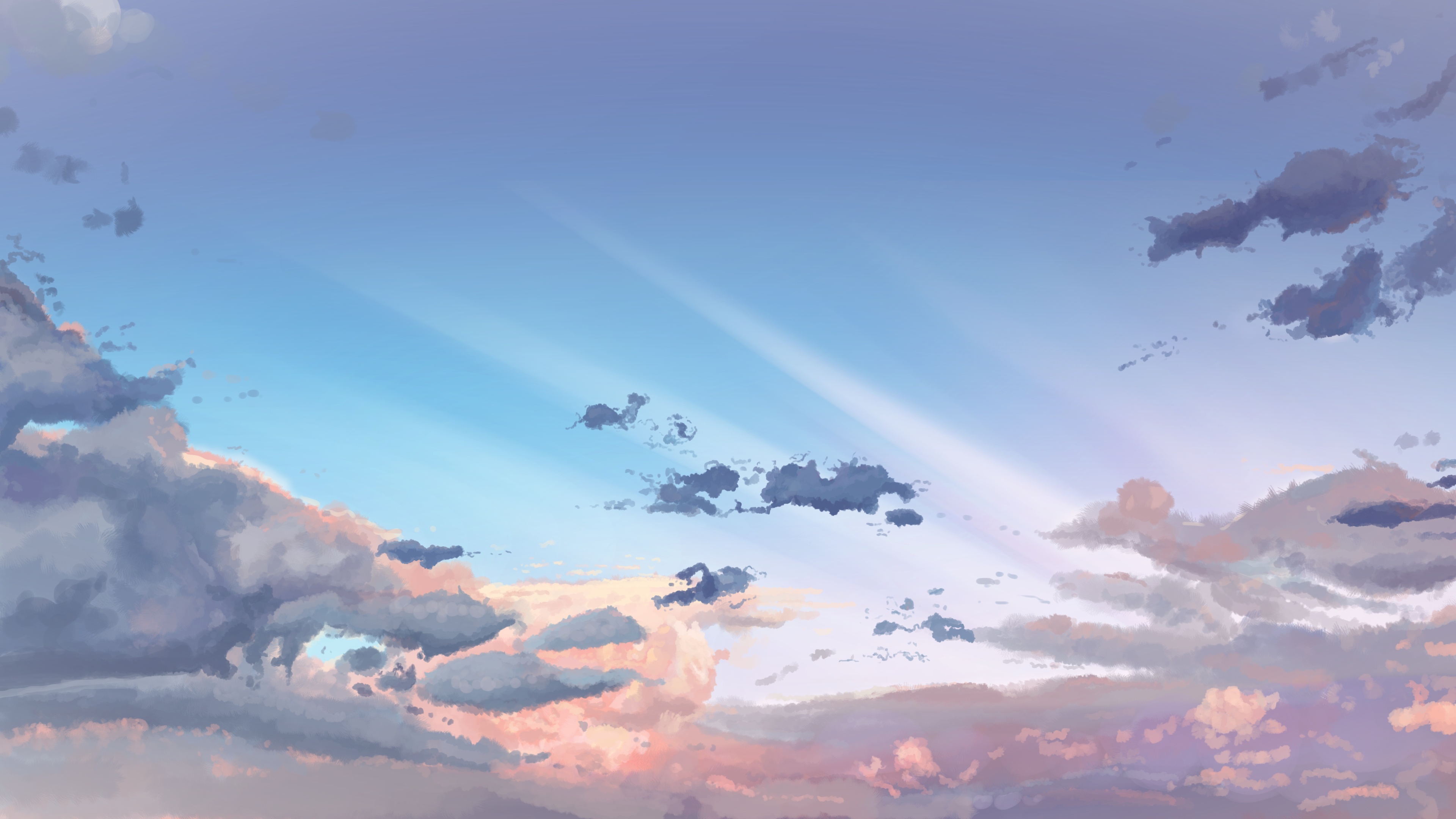 Anime 3840x2160 clouds anime anime sky nature
